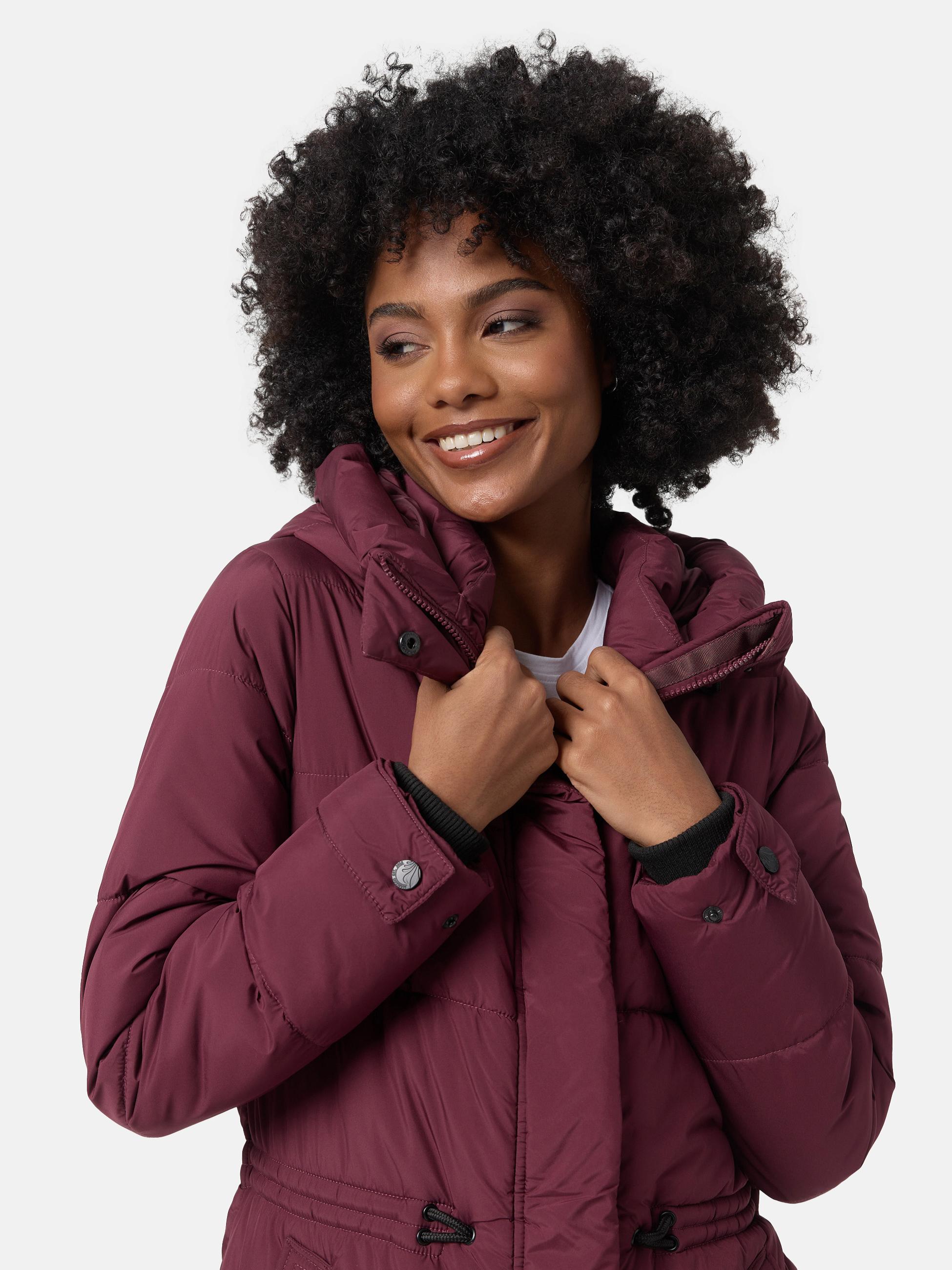 Winter Steppjacke mit Kapuze "Akumaa" Wine