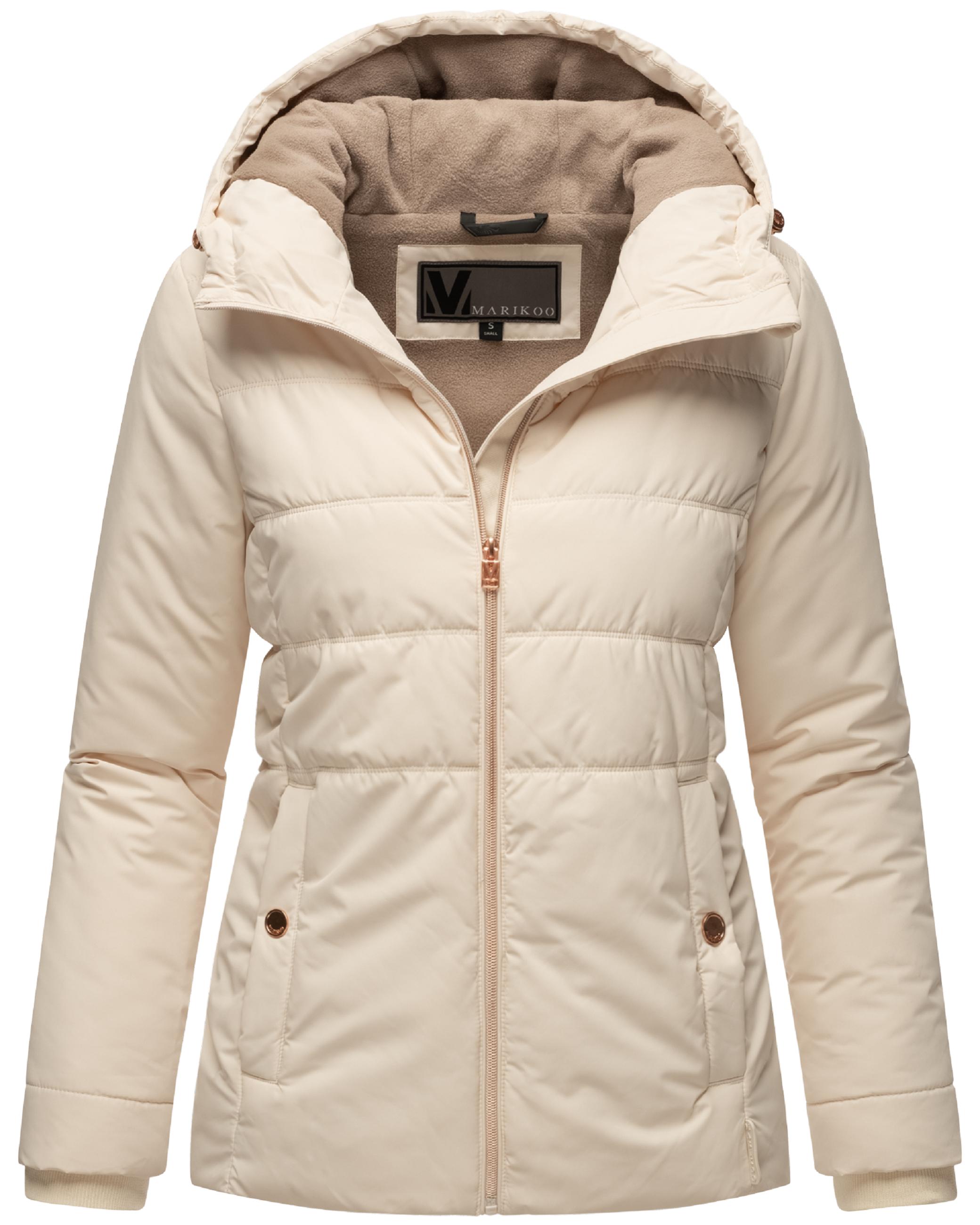 Warme Steppjacke mit Kapuze "Alemee 16" Cream