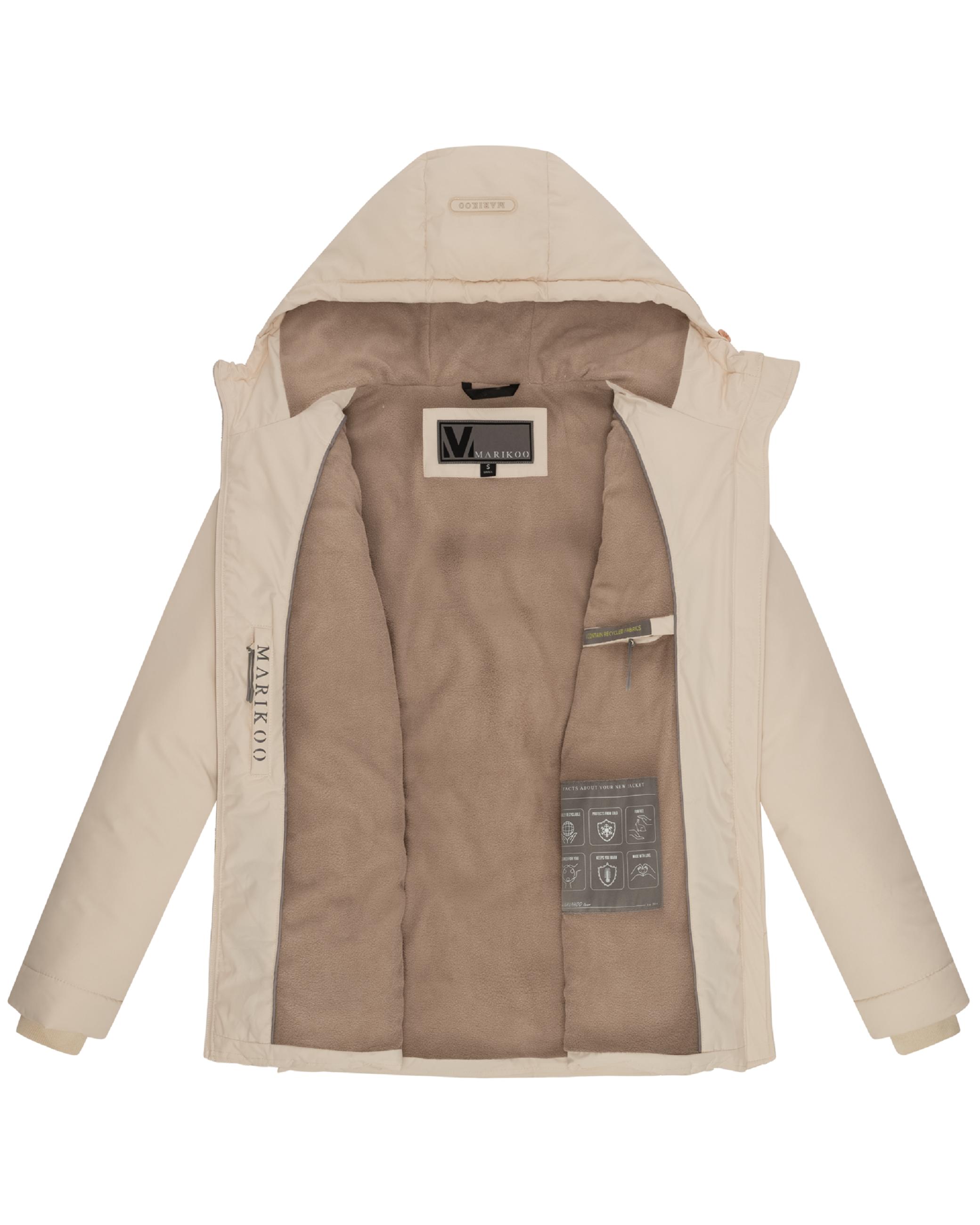 Warme Steppjacke mit Kapuze "Alemee 16" Cream