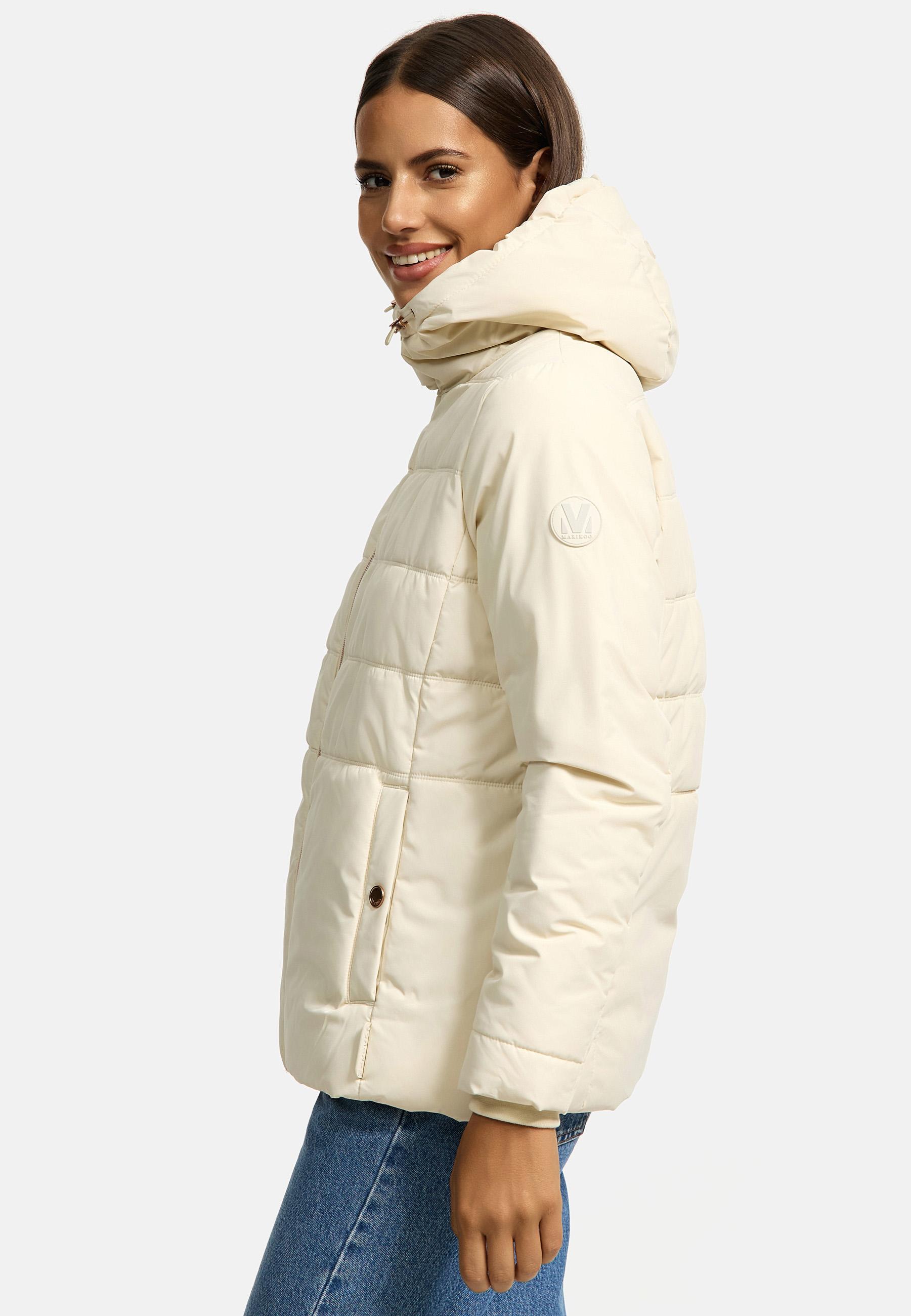 Warme Steppjacke mit Kapuze "Alemee 16" Cream