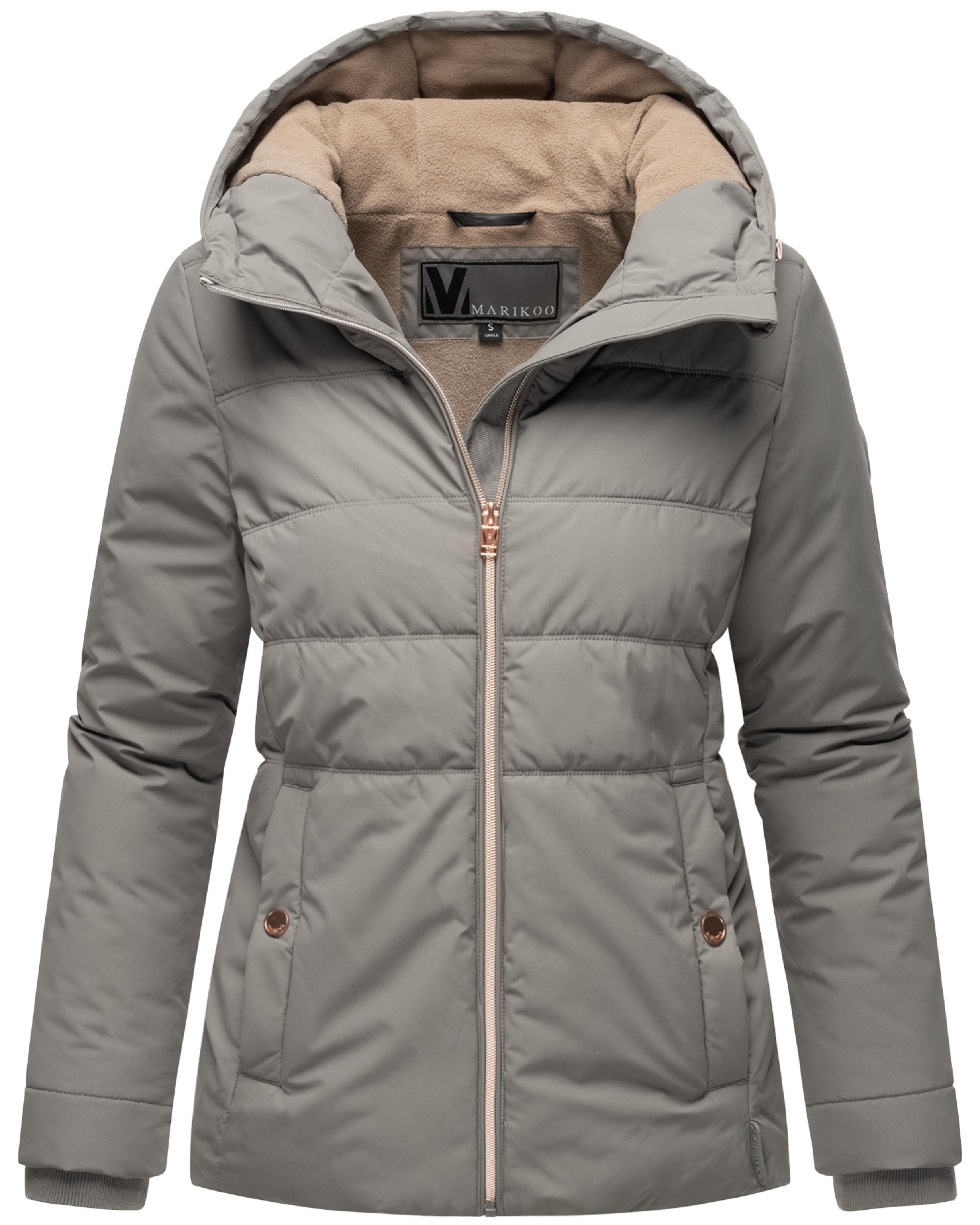 Warme Steppjacke mit Kapuze "Alemee 16" Grey