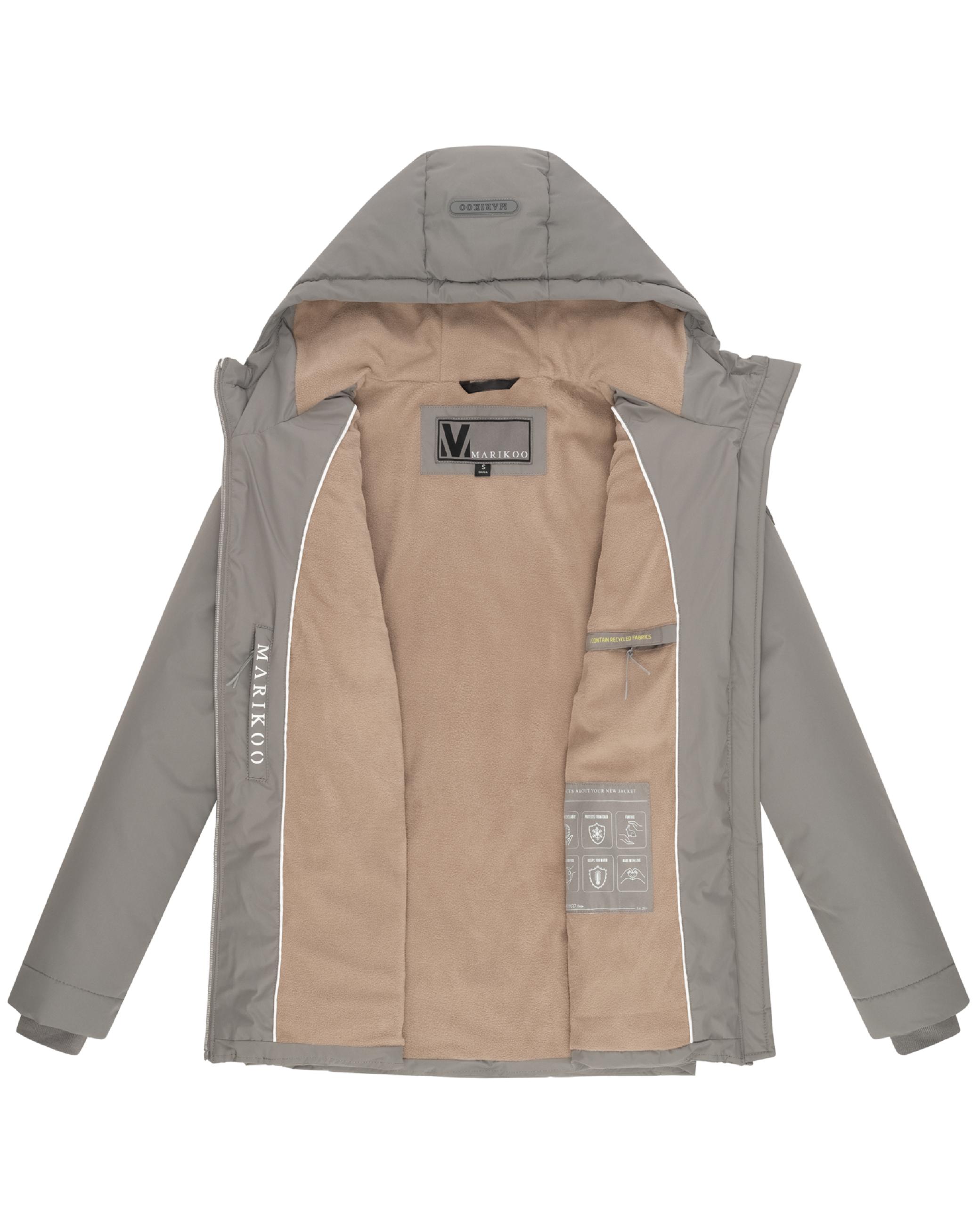 Warme Steppjacke mit Kapuze "Alemee 16" Grey