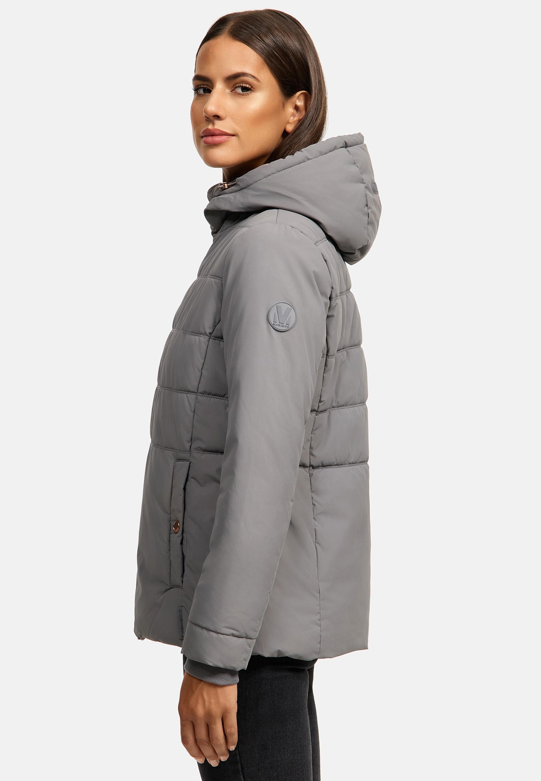 Warme Steppjacke mit Kapuze "Alemee 16" Grey