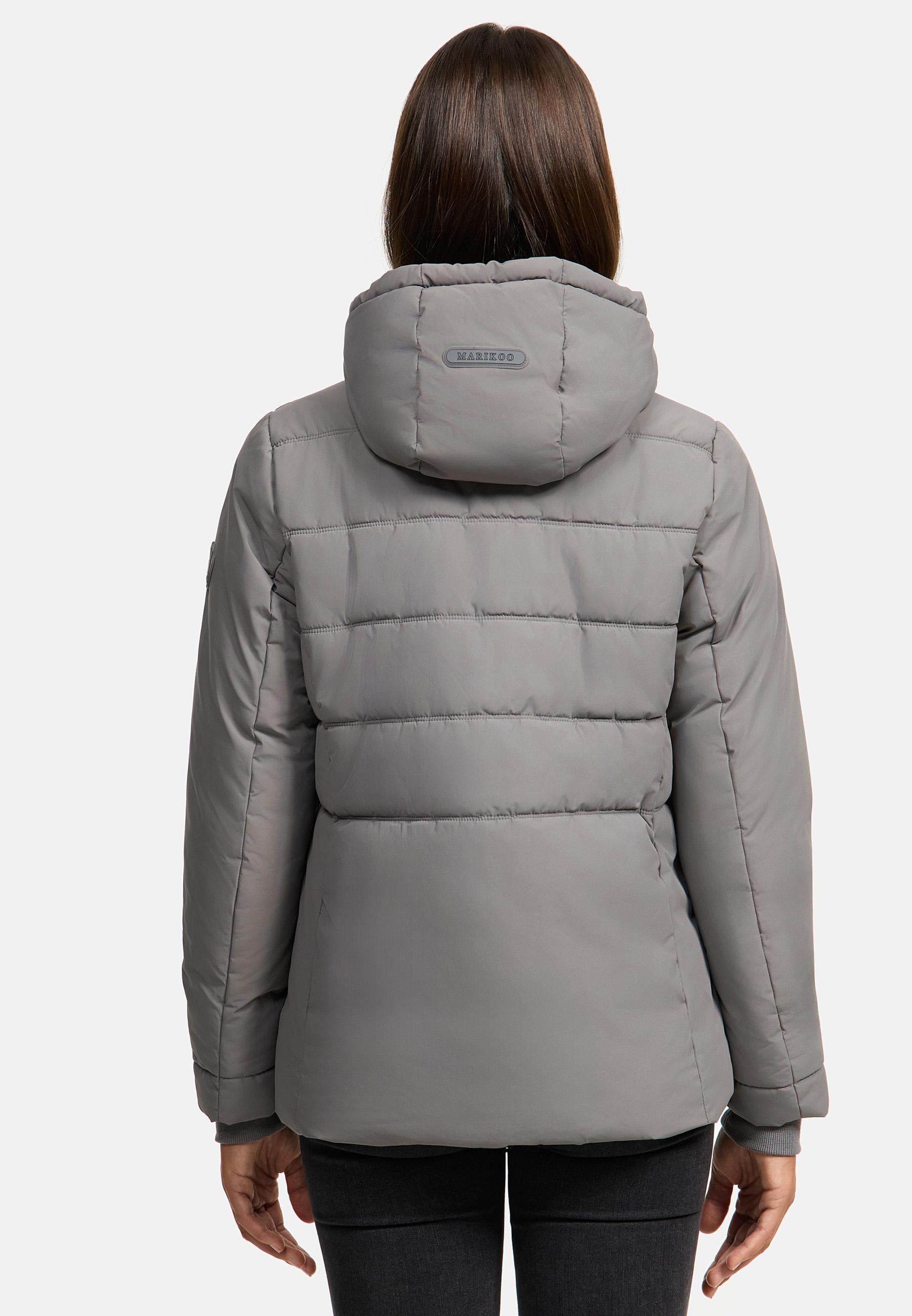 Warme Steppjacke mit Kapuze "Alemee 16" Grey