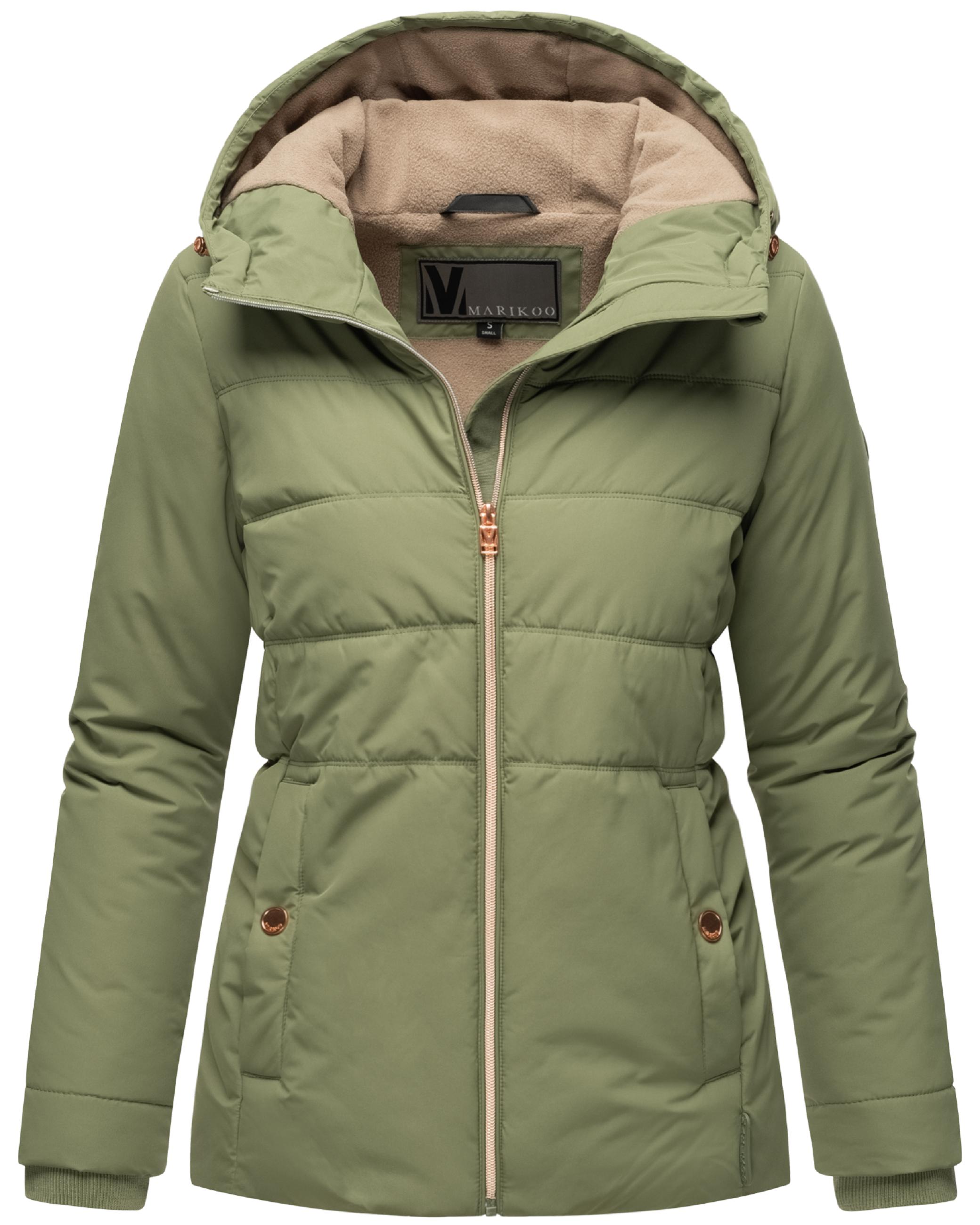 Warme Steppjacke mit Kapuze "Alemee 16" Olive