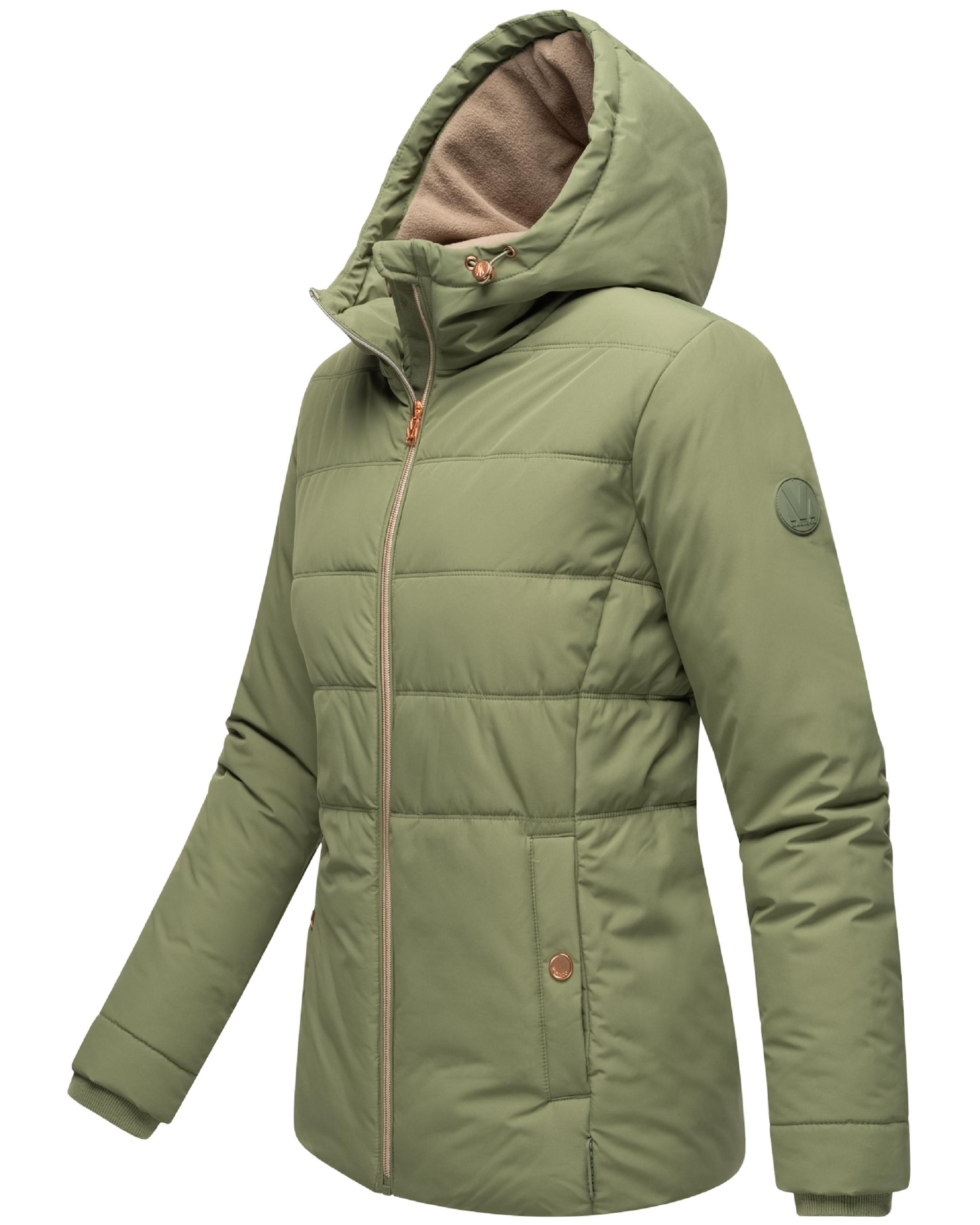 Warme Steppjacke mit Kapuze "Alemee 16" Olive