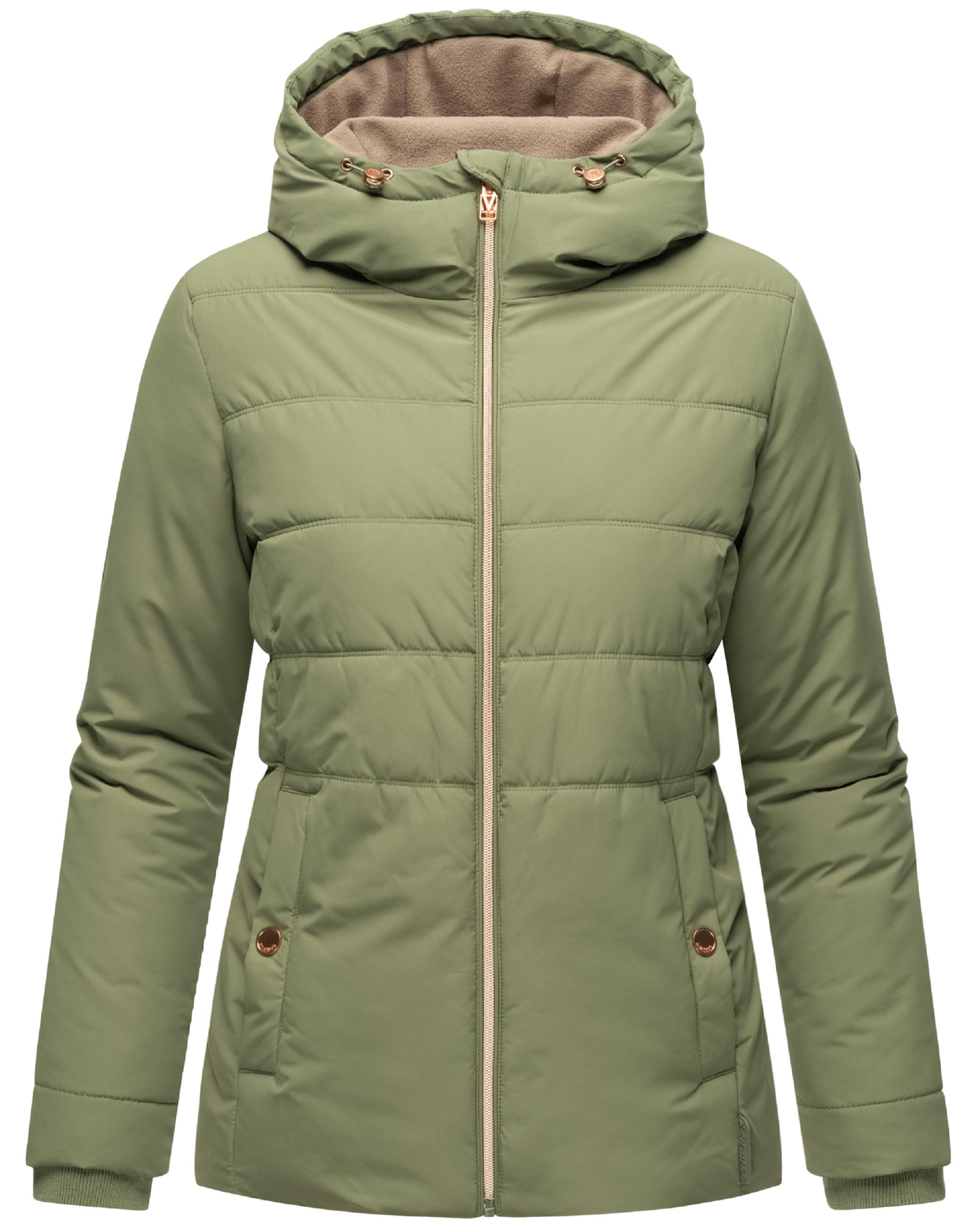 Warme Steppjacke mit Kapuze "Alemee 16" Olive