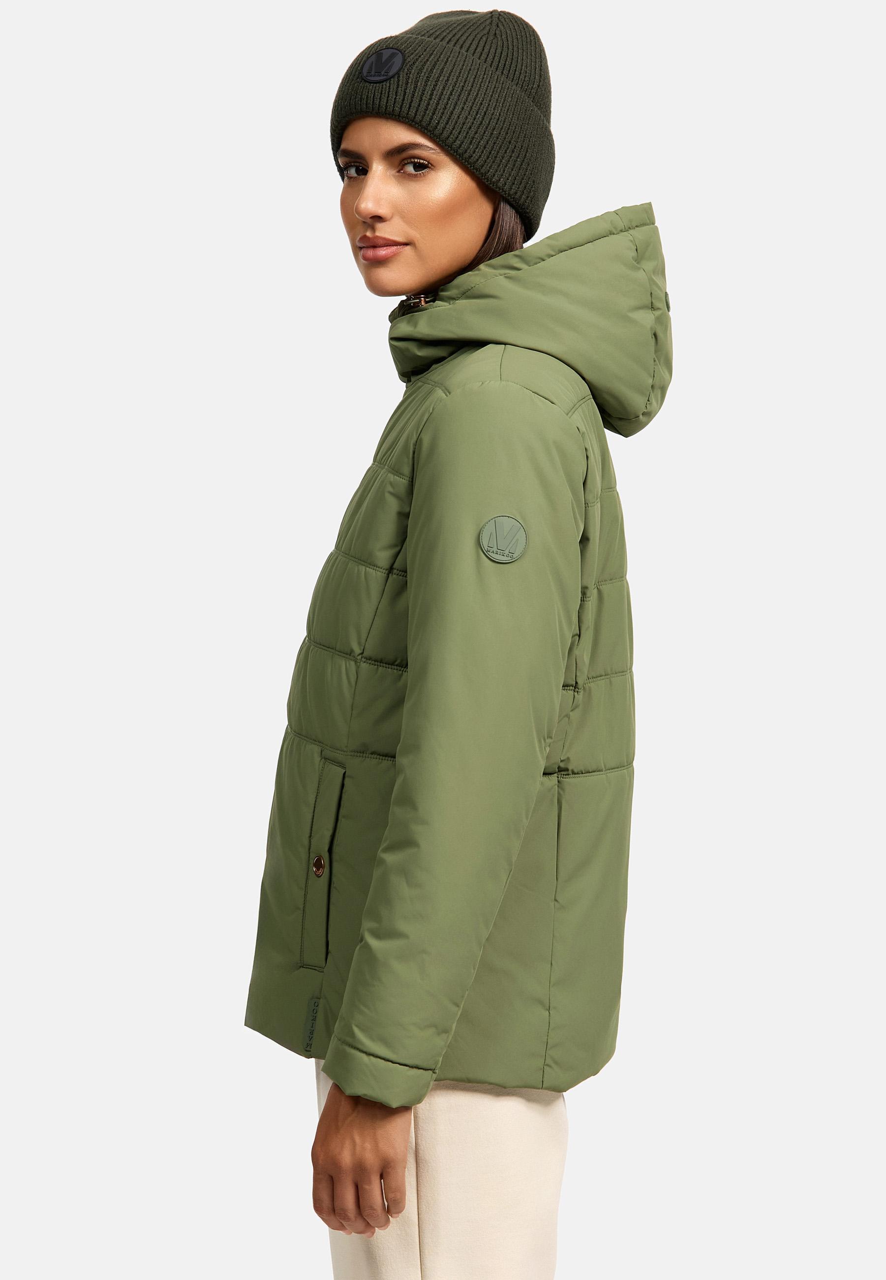 Warme Steppjacke mit Kapuze "Alemee 16" Olive