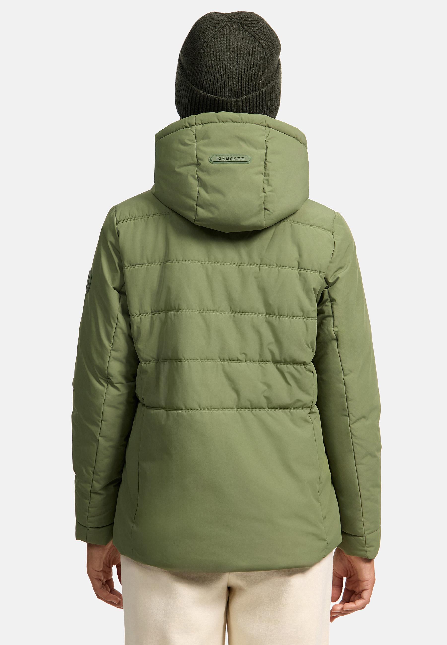 Warme Steppjacke mit Kapuze "Alemee 16" Olive