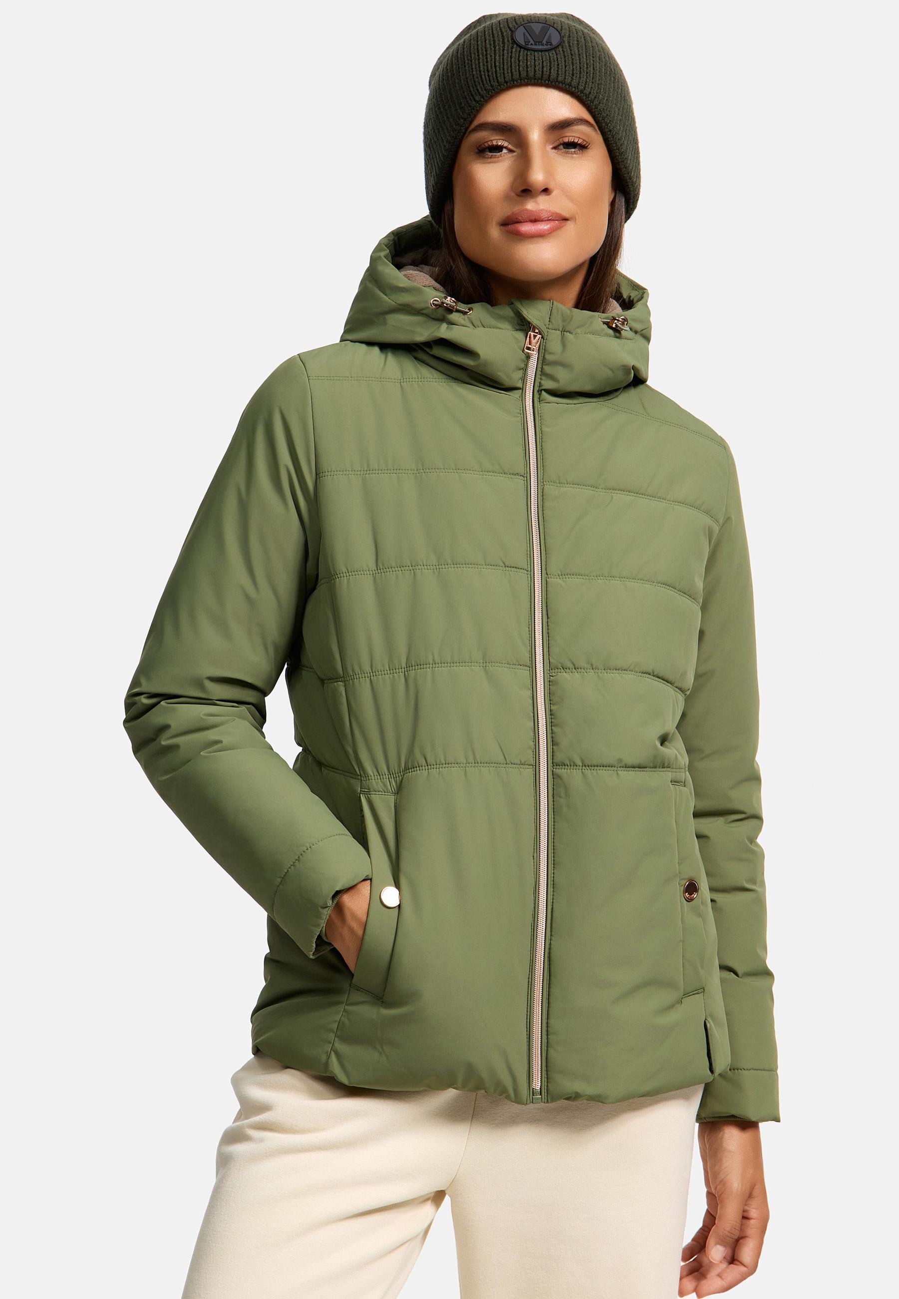 Warme Steppjacke mit Kapuze "Alemee 16" Olive