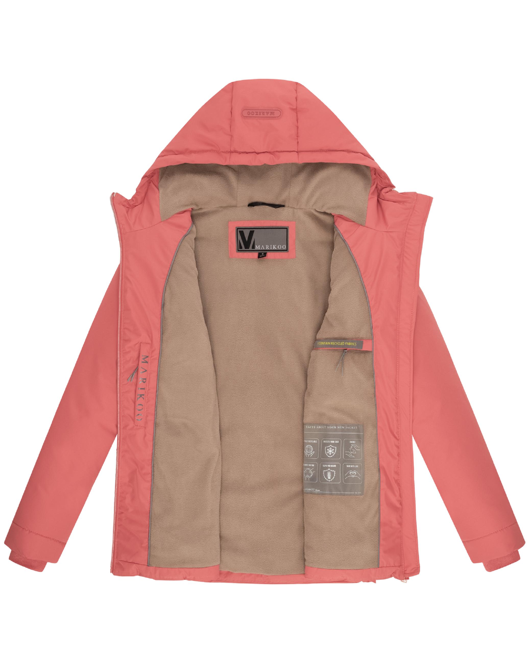 Warme Steppjacke mit Kapuze "Alemee 16" Rouge