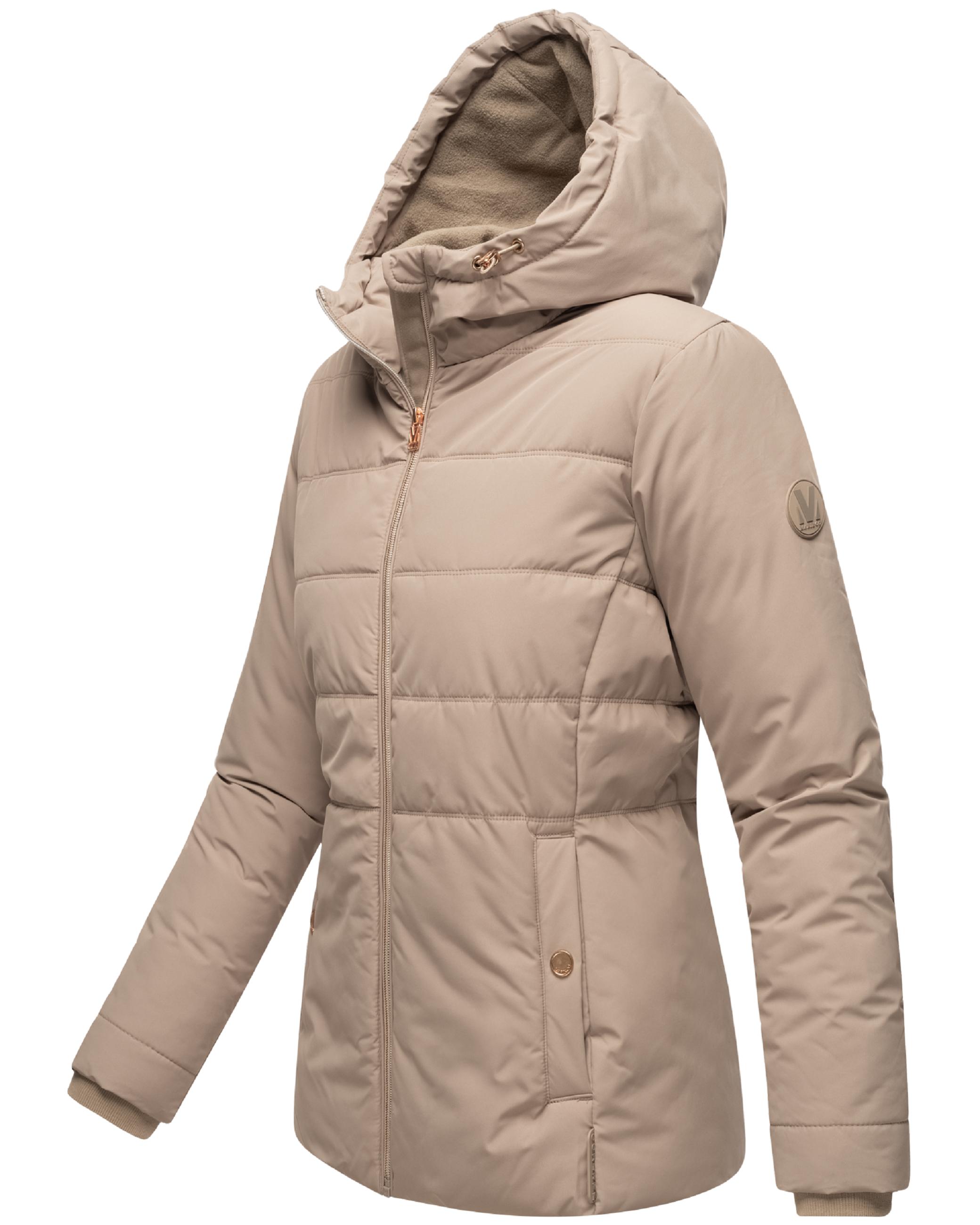 Warme Steppjacke mit Kapuze "Alemee 16" Taupe Grey