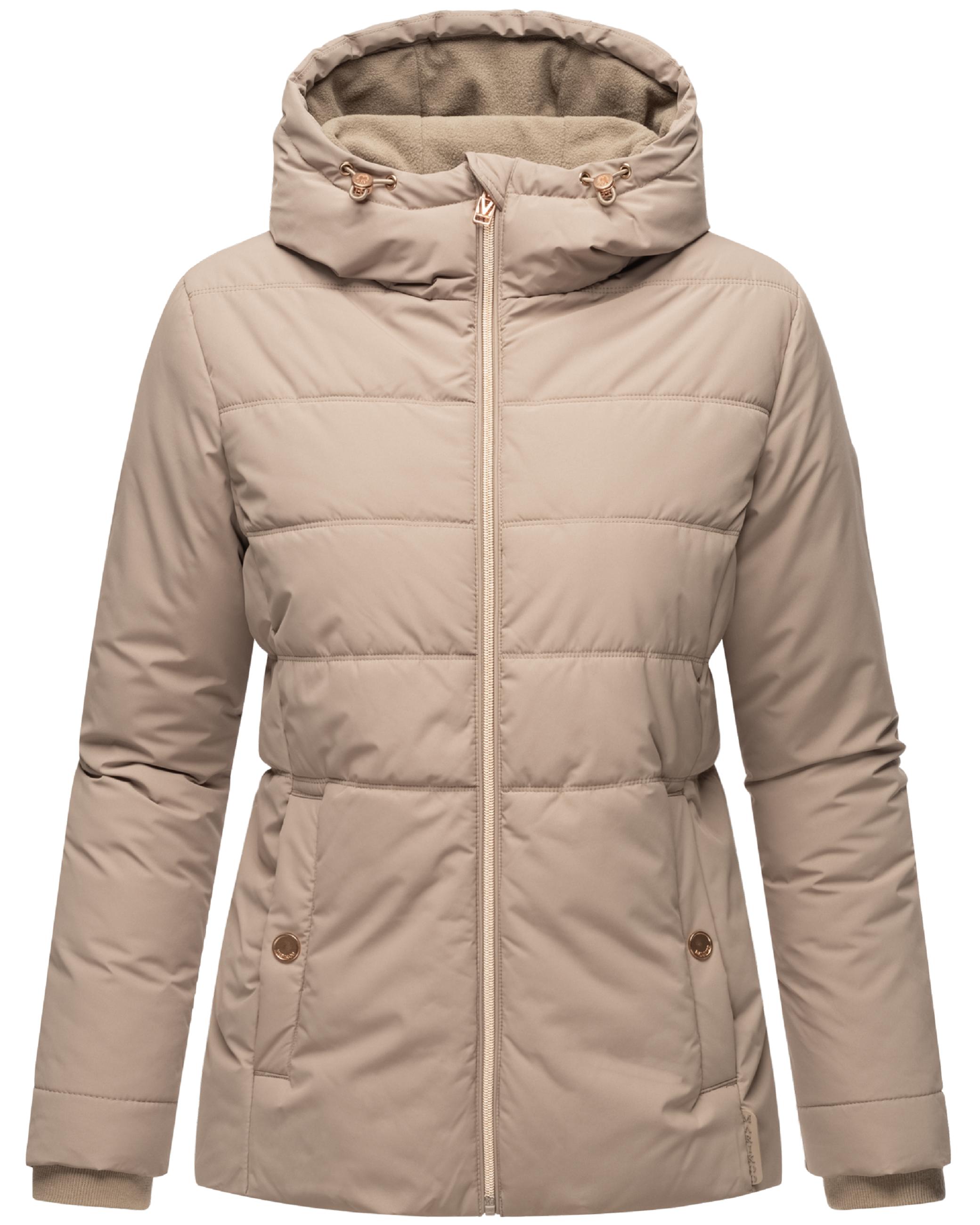 Warme Steppjacke mit Kapuze "Alemee 16" Taupe Grey