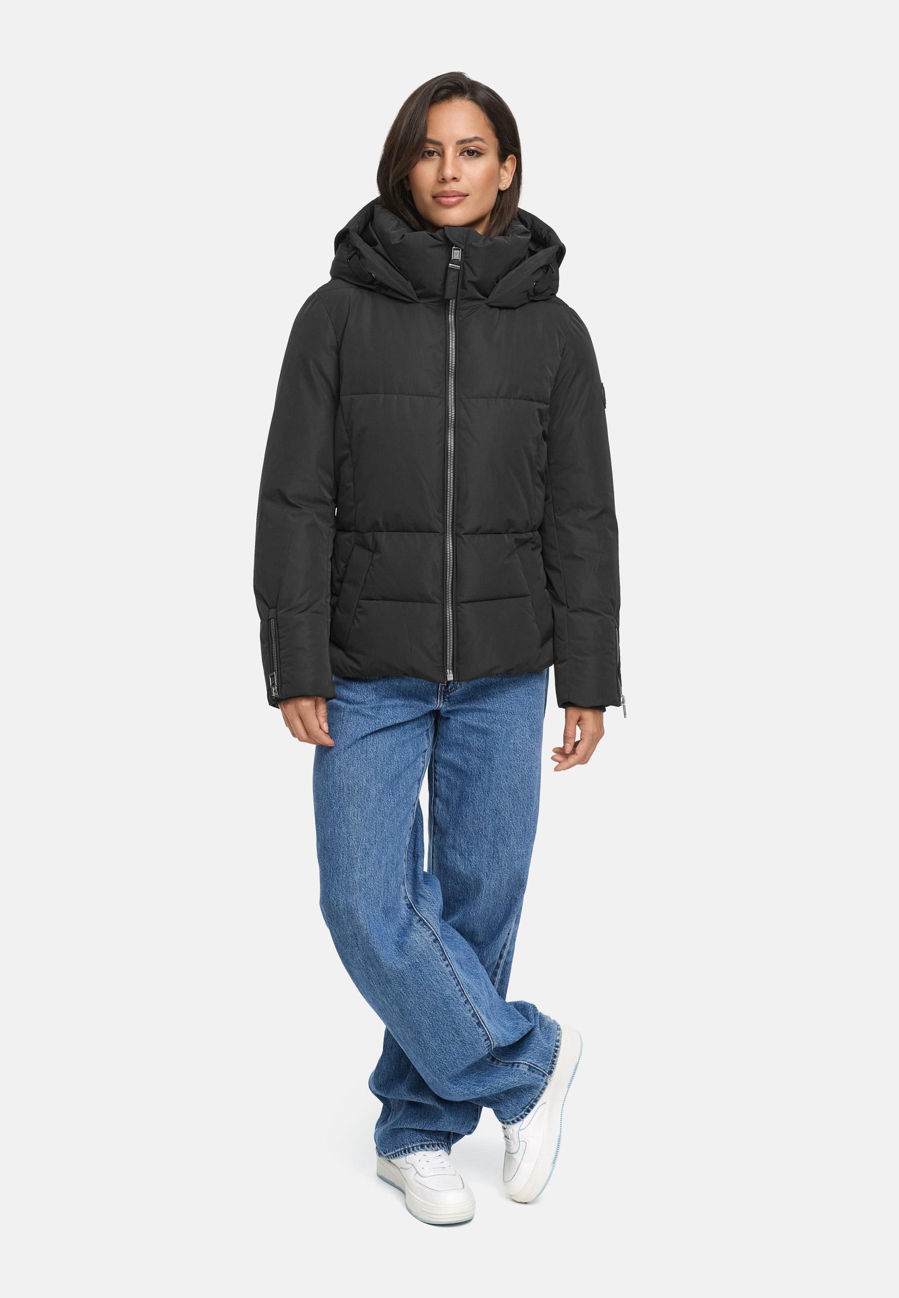 Winterjacke mit Taillengürtel "Aleyna 16" Black