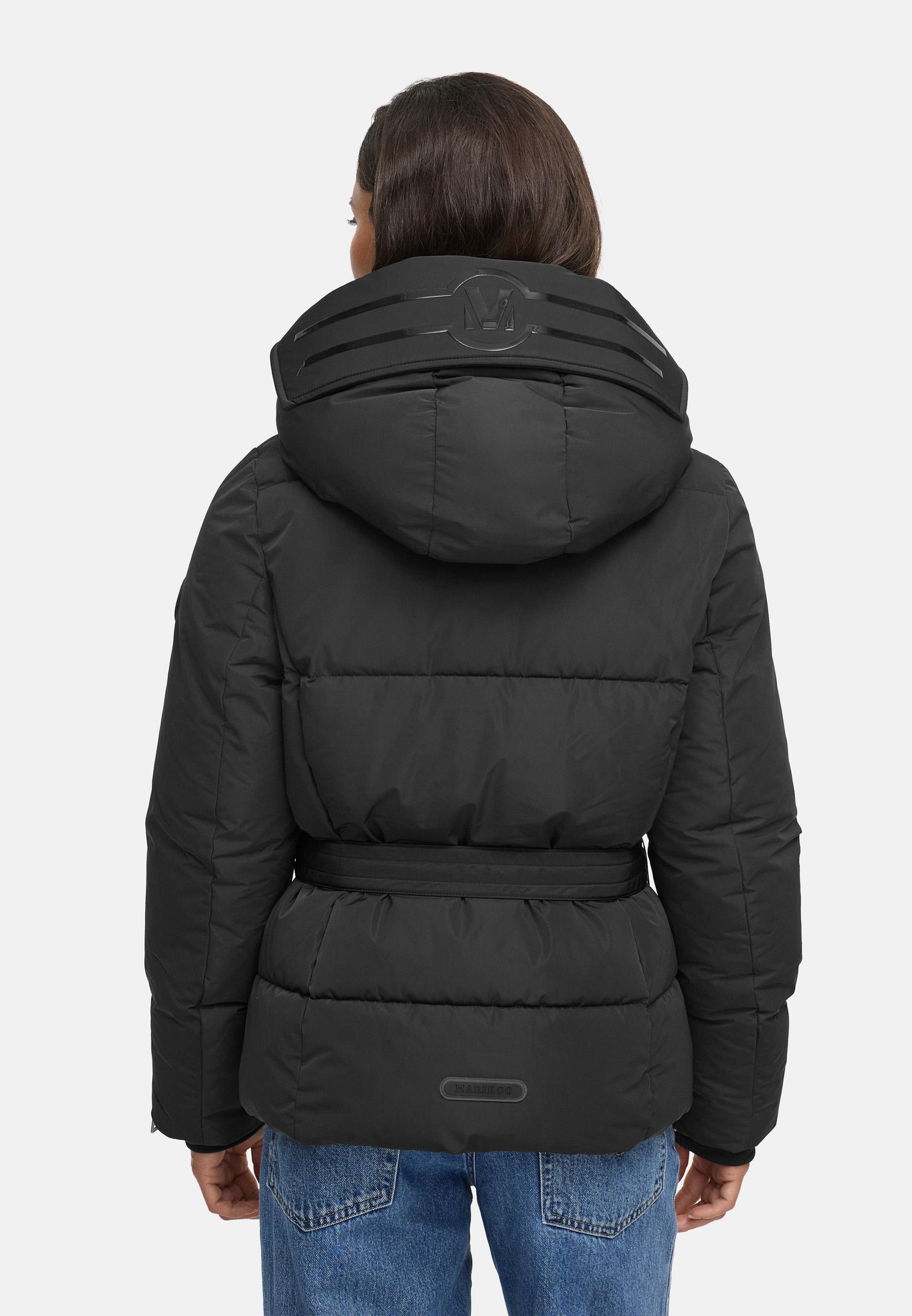 Winterjacke mit Taillengürtel "Aleyna 16" Black