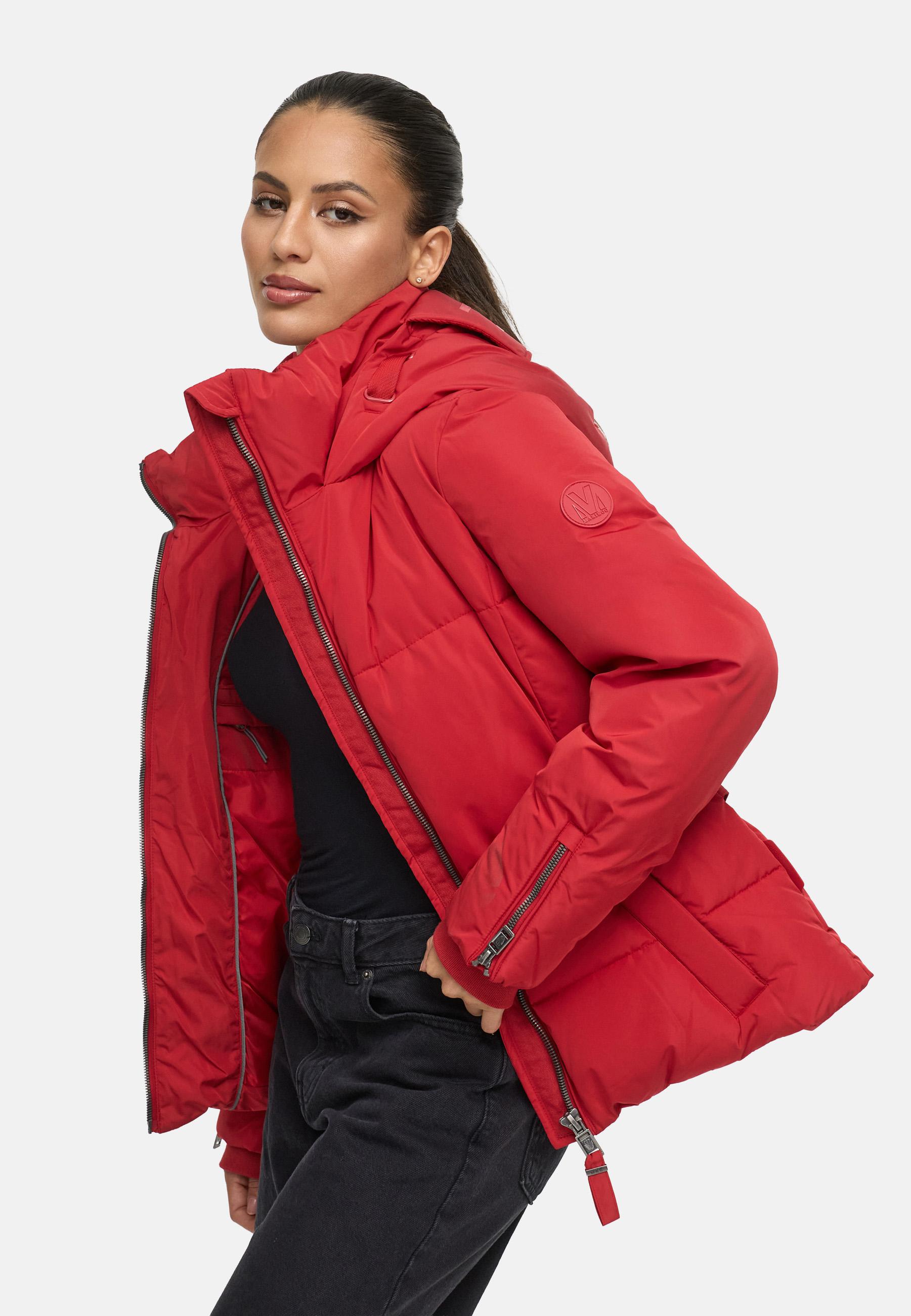 Winterjacke mit Taillengürtel "Aleyna 16" Deep Red