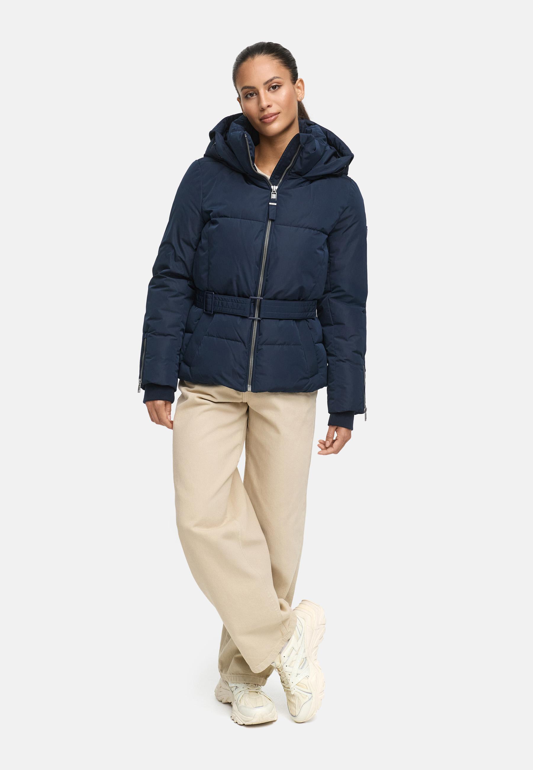 Winterjacke mit Taillengürtel "Aleyna 16" Navy