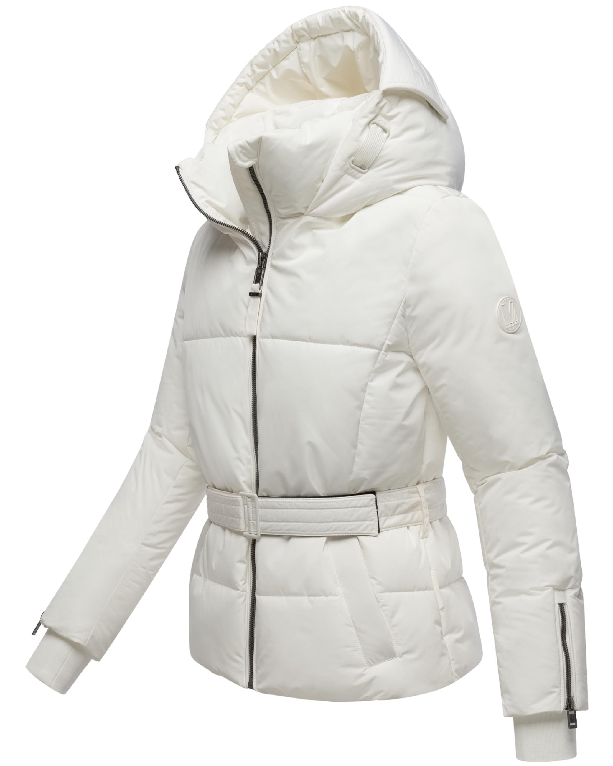 Winterjacke mit Taillengürtel "Aleyna 16" Offwhite