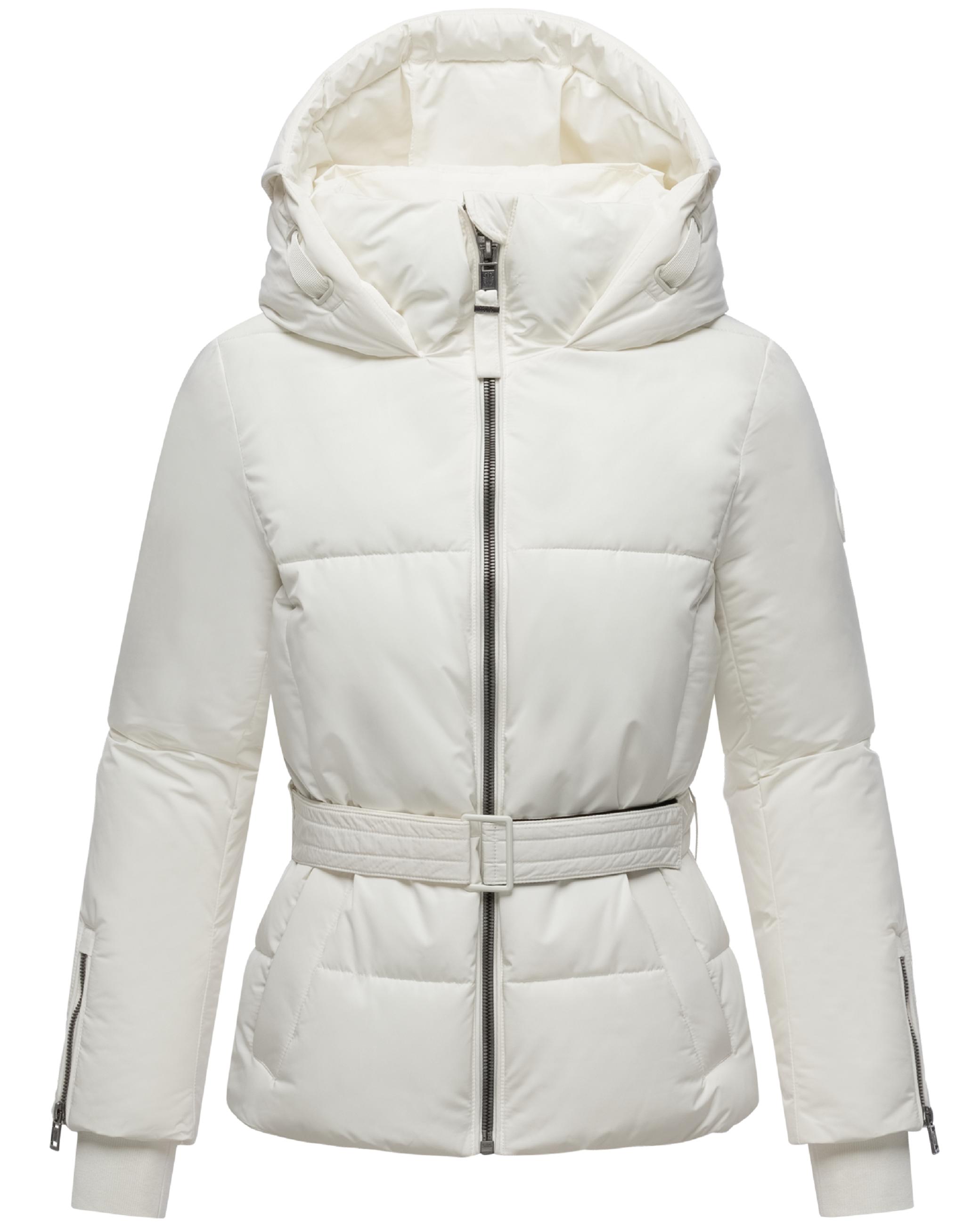 Winterjacke mit Taillengürtel "Aleyna 16" Offwhite