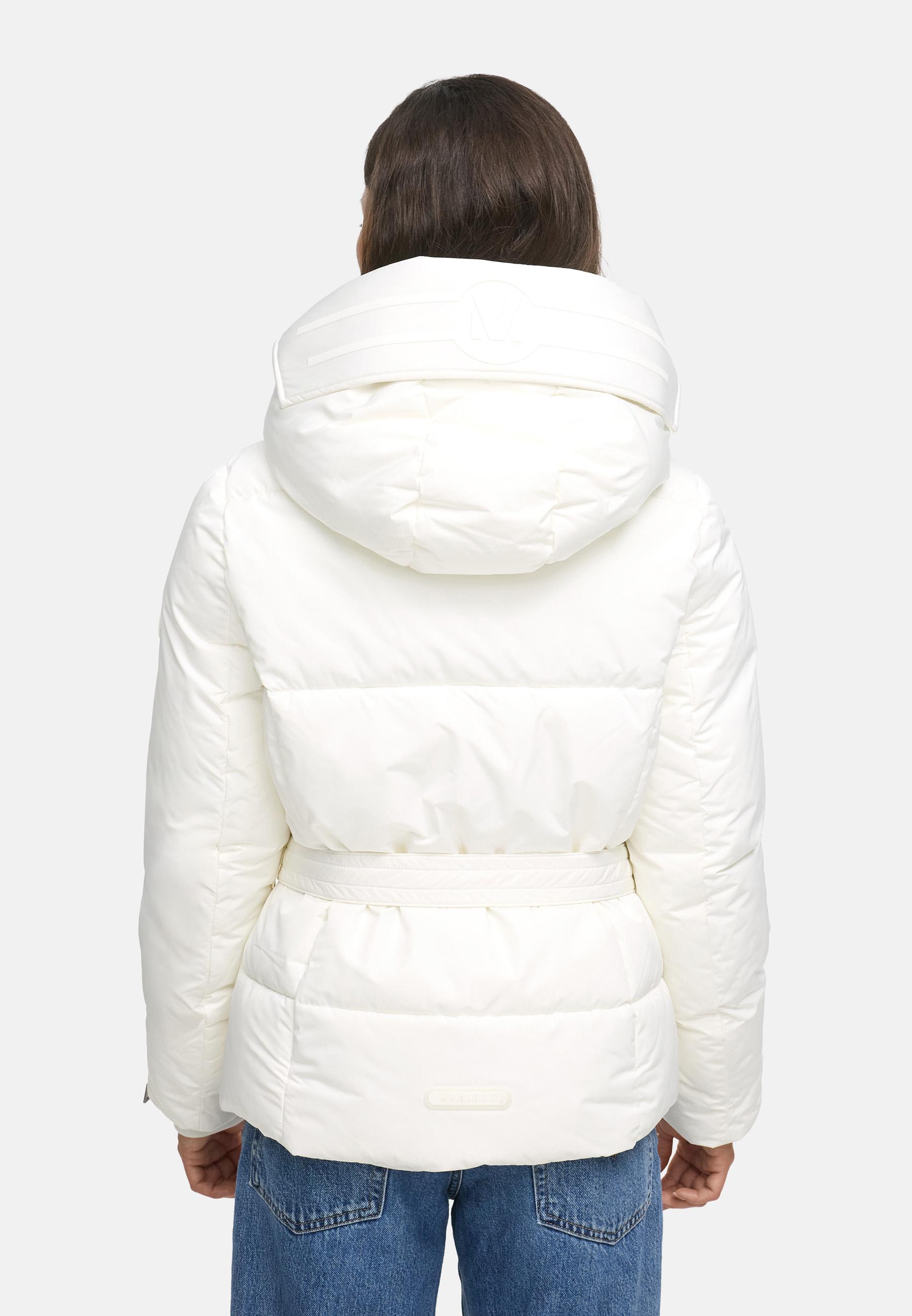 Winterjacke mit Taillengürtel "Aleyna 16" Offwhite