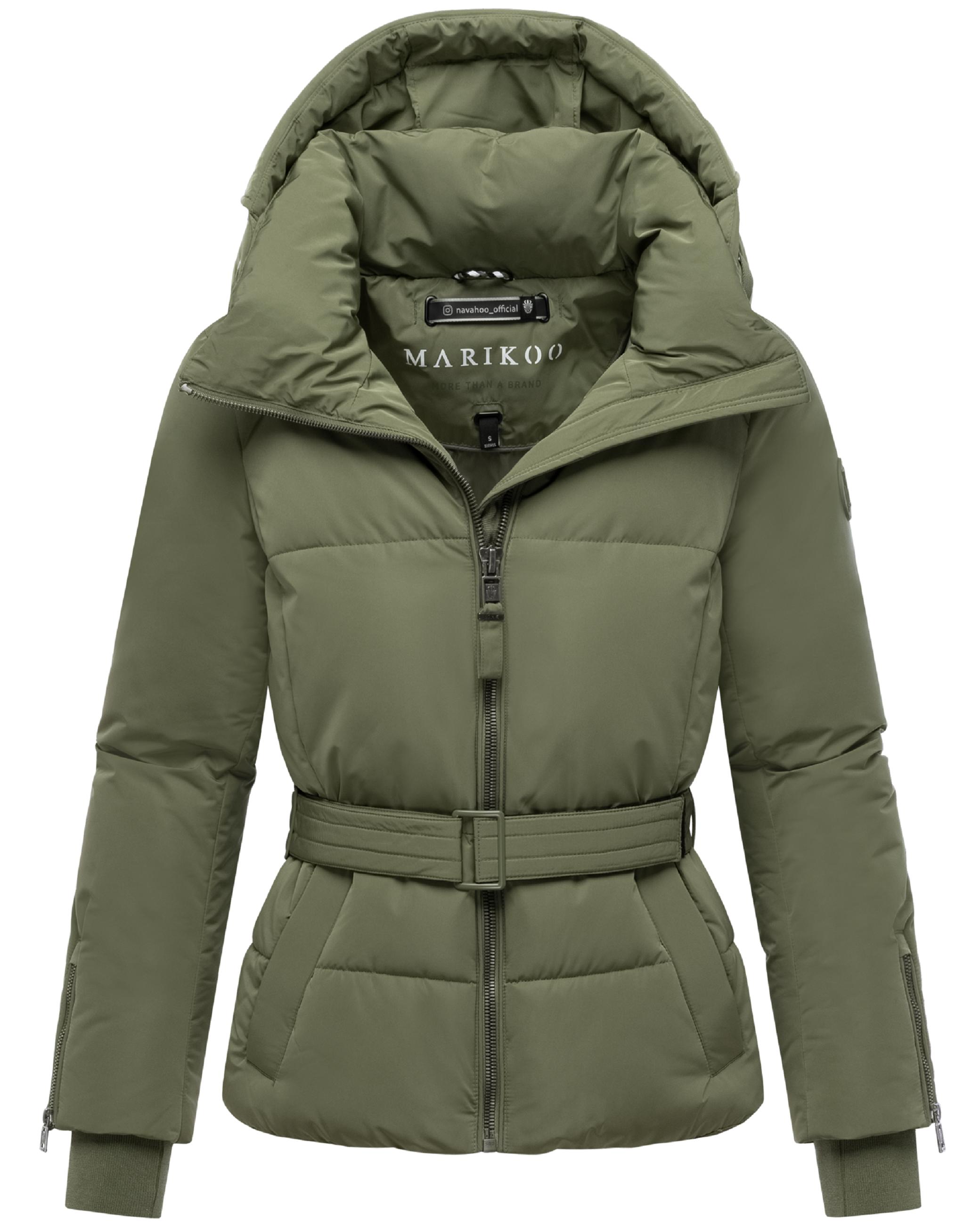 Winterjacke mit Taillengürtel "Aleyna 16" Olive Leaf