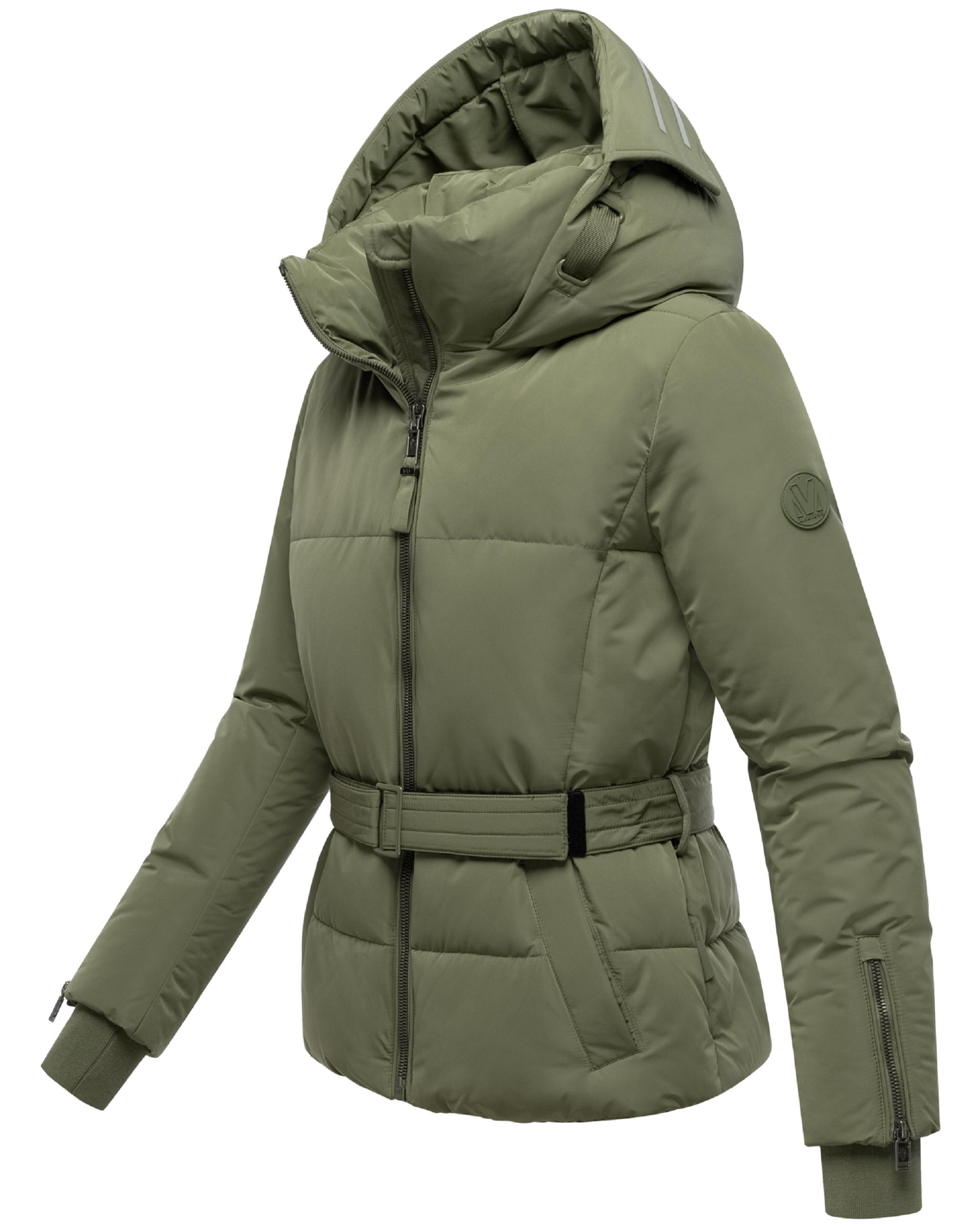 Winterjacke mit Taillengürtel "Aleyna 16" Olive Leaf