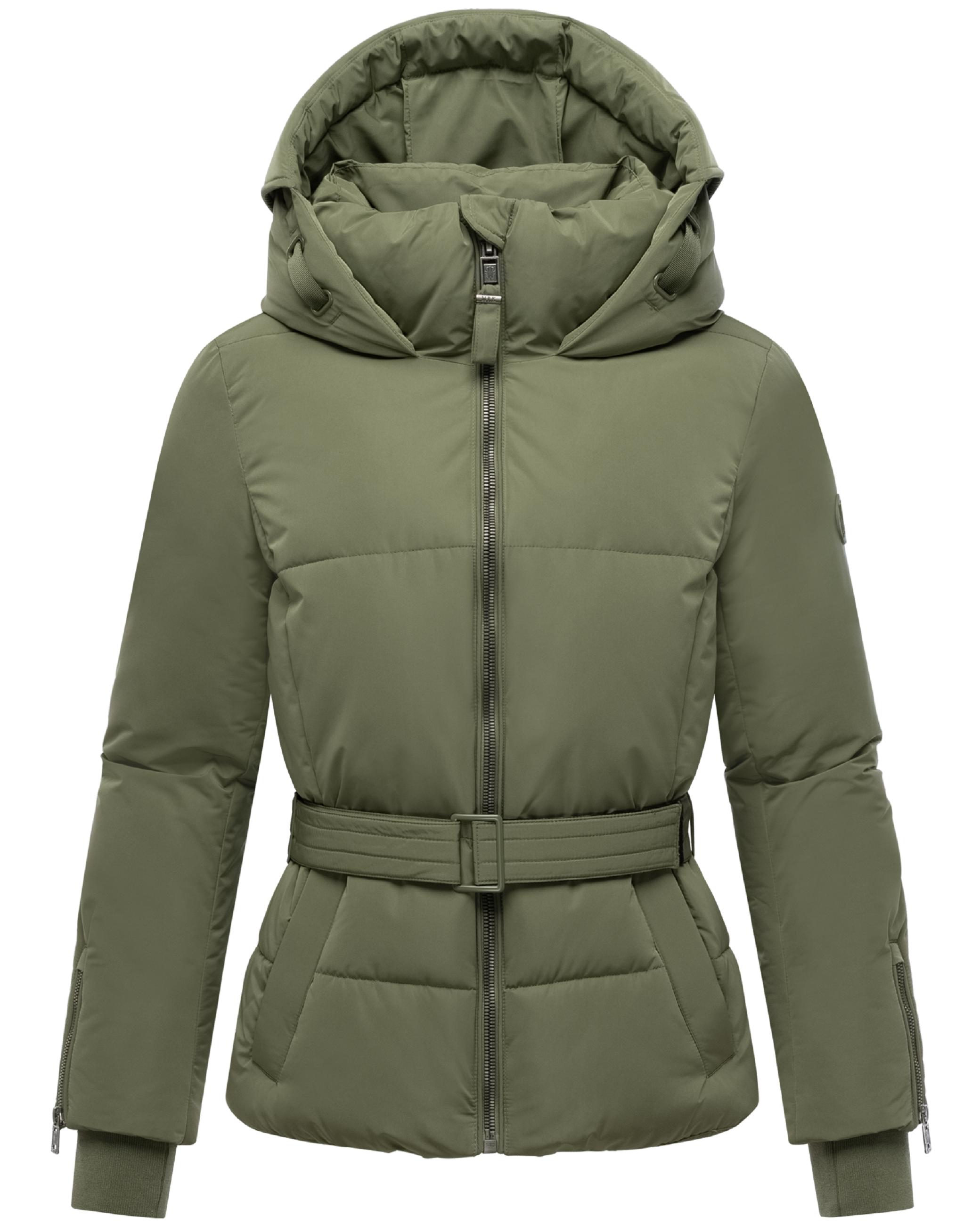 Winterjacke mit Taillengürtel "Aleyna 16" Olive Leaf