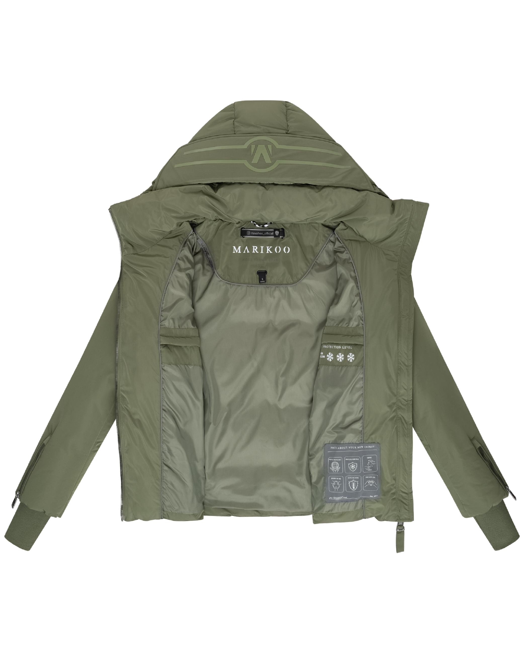 Winterjacke mit Taillengürtel "Aleyna 16" Olive Leaf