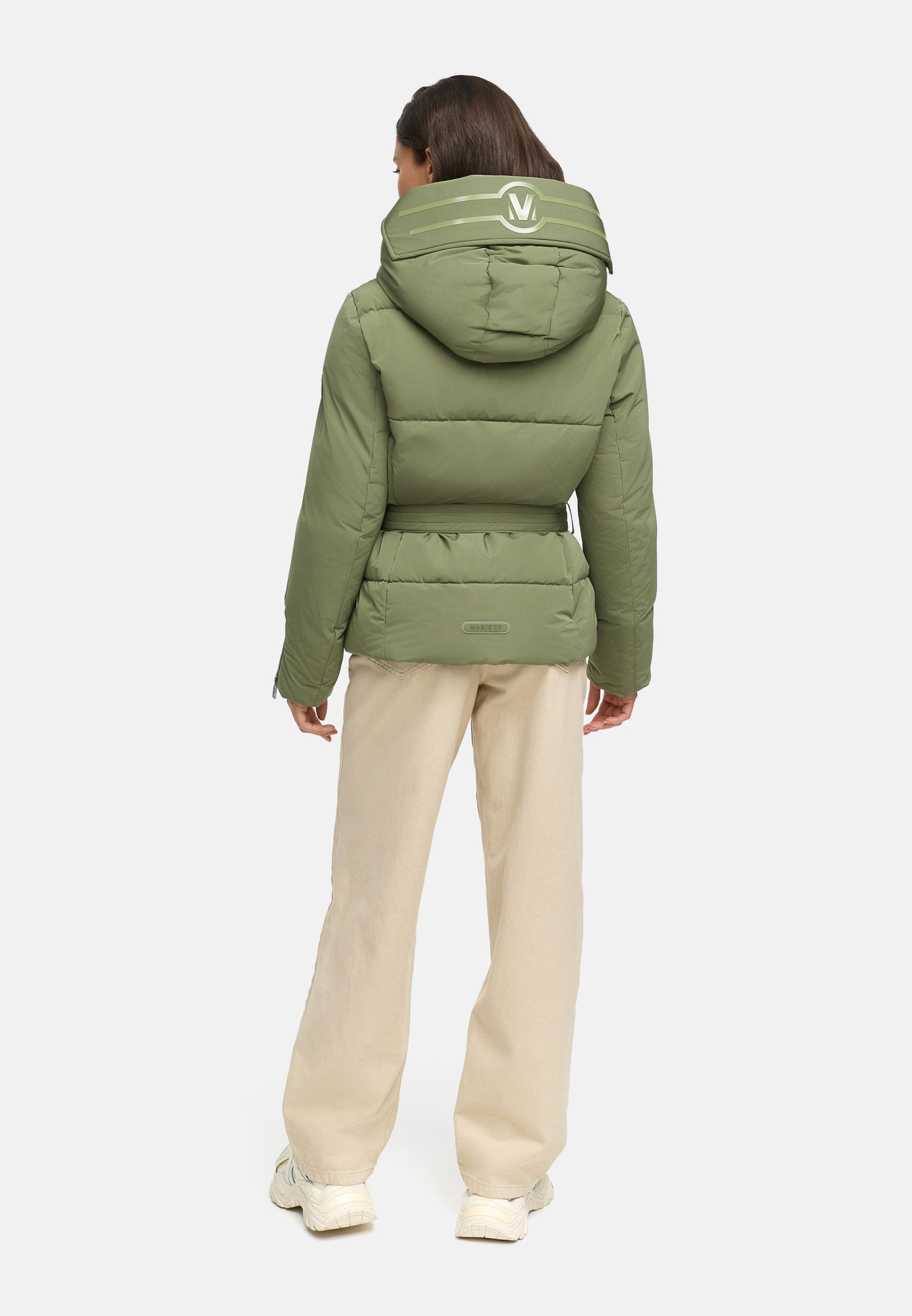 Winterjacke mit Taillengürtel "Aleyna 16" Olive Leaf