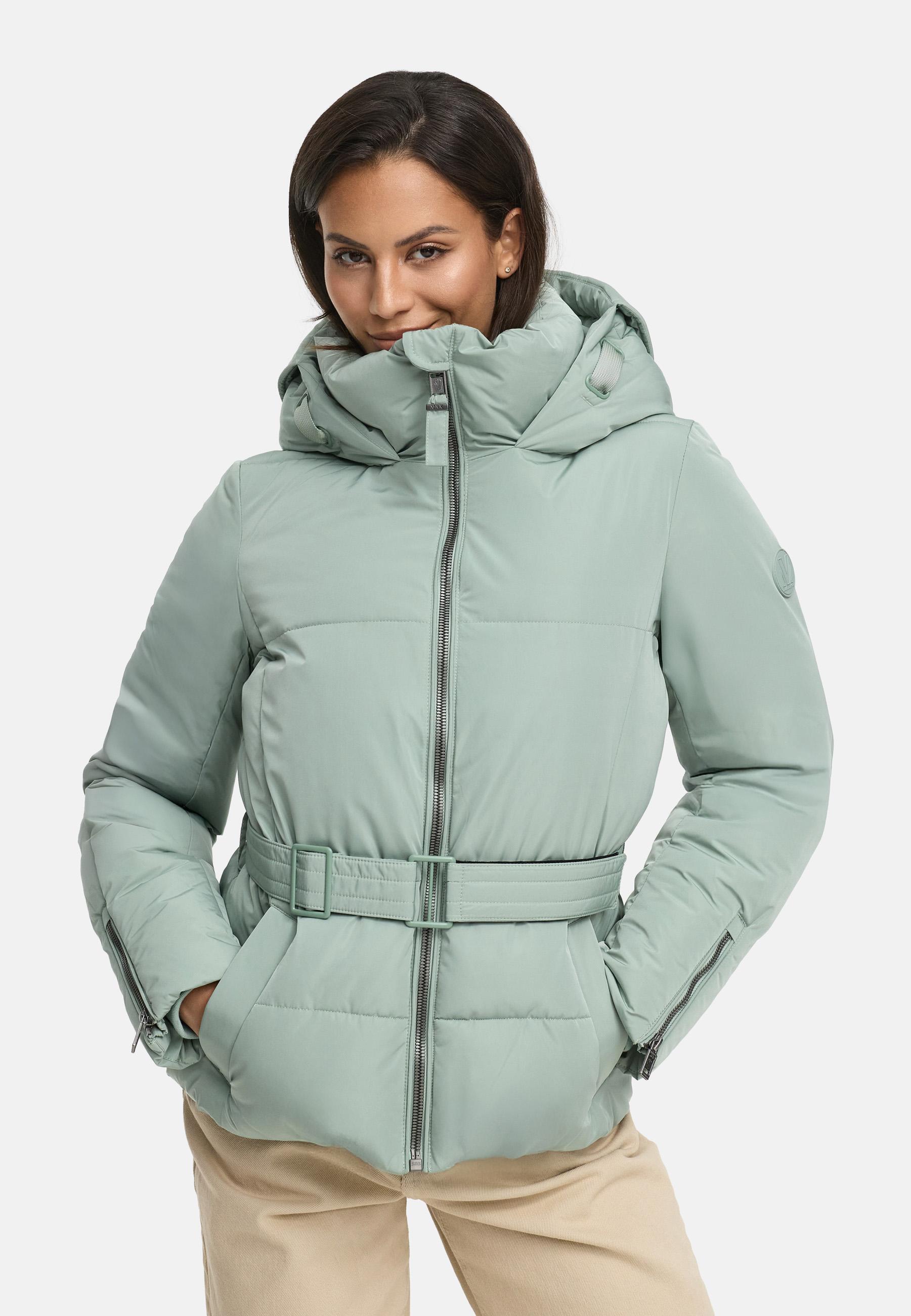 Winterjacke mit Taillengürtel "Aleyna 16" Smokey Mint