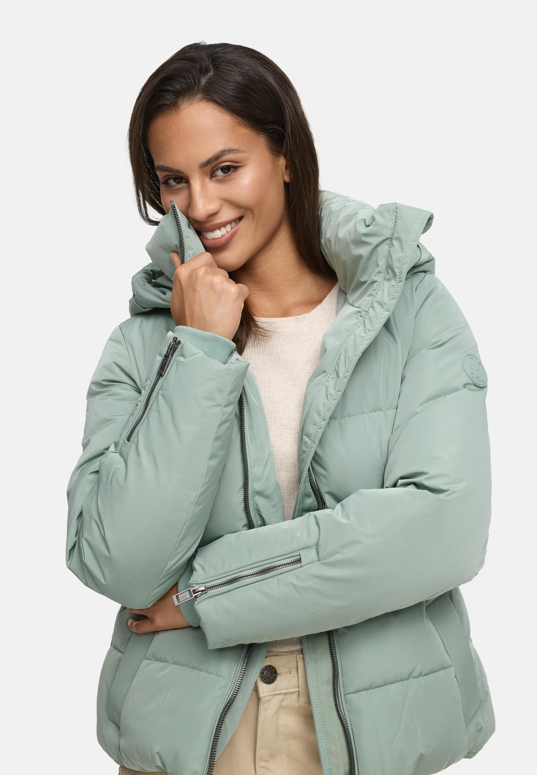 Winterjacke mit Taillengürtel "Aleyna 16" Smokey Mint