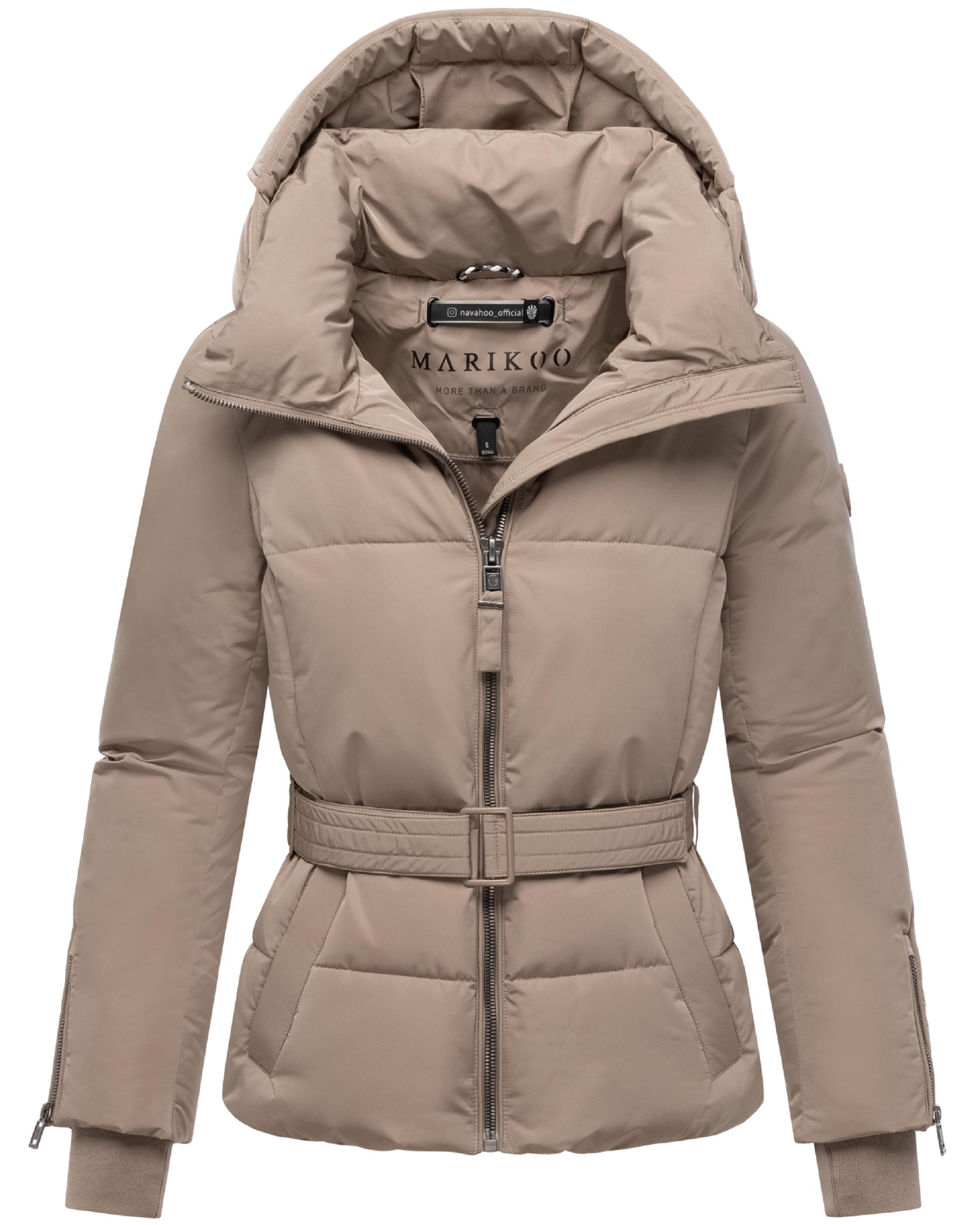 Winterjacke mit Taillengürtel "Aleyna 16" Taupe Grey