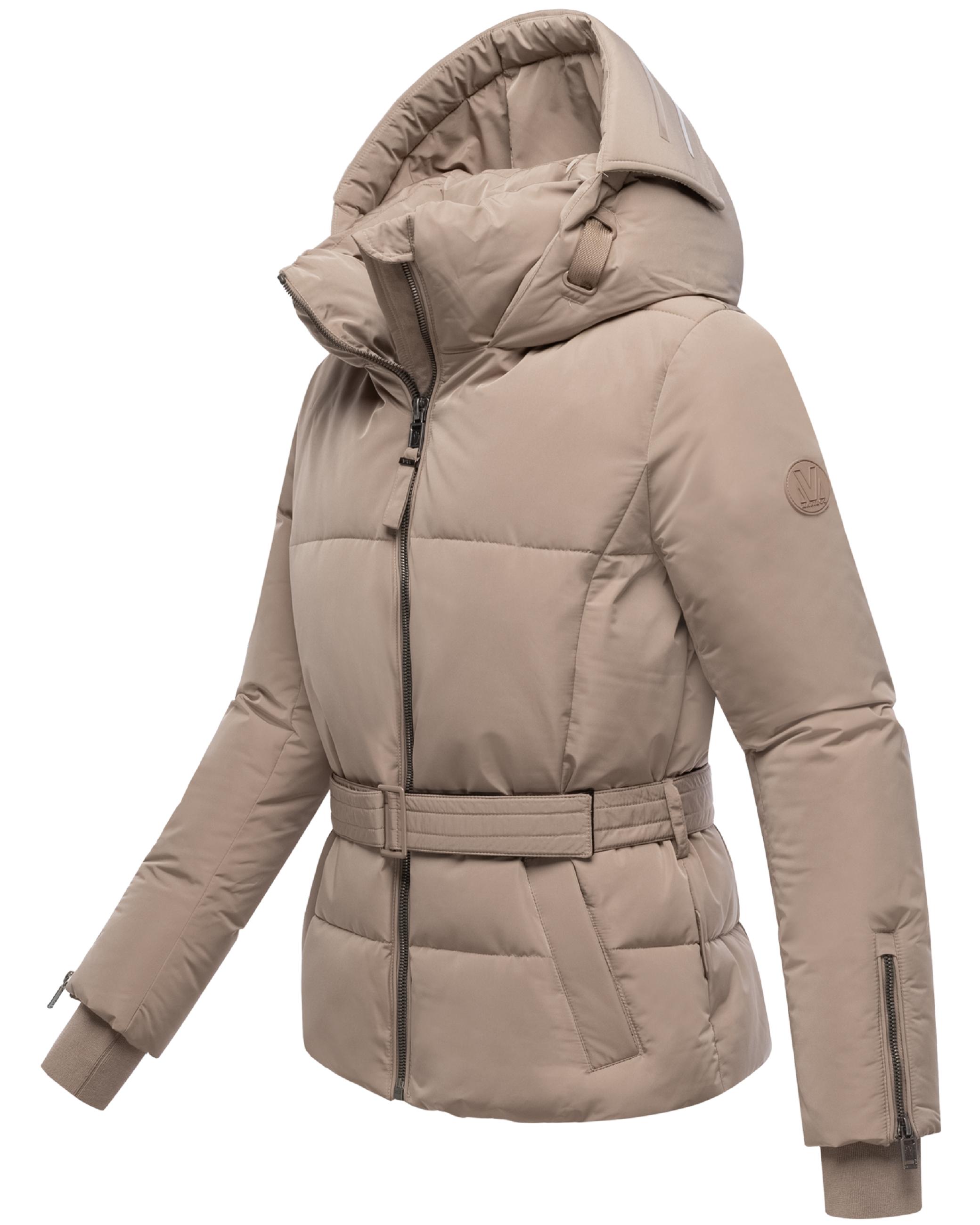 Winterjacke mit Taillengürtel "Aleyna 16" Taupe Grey