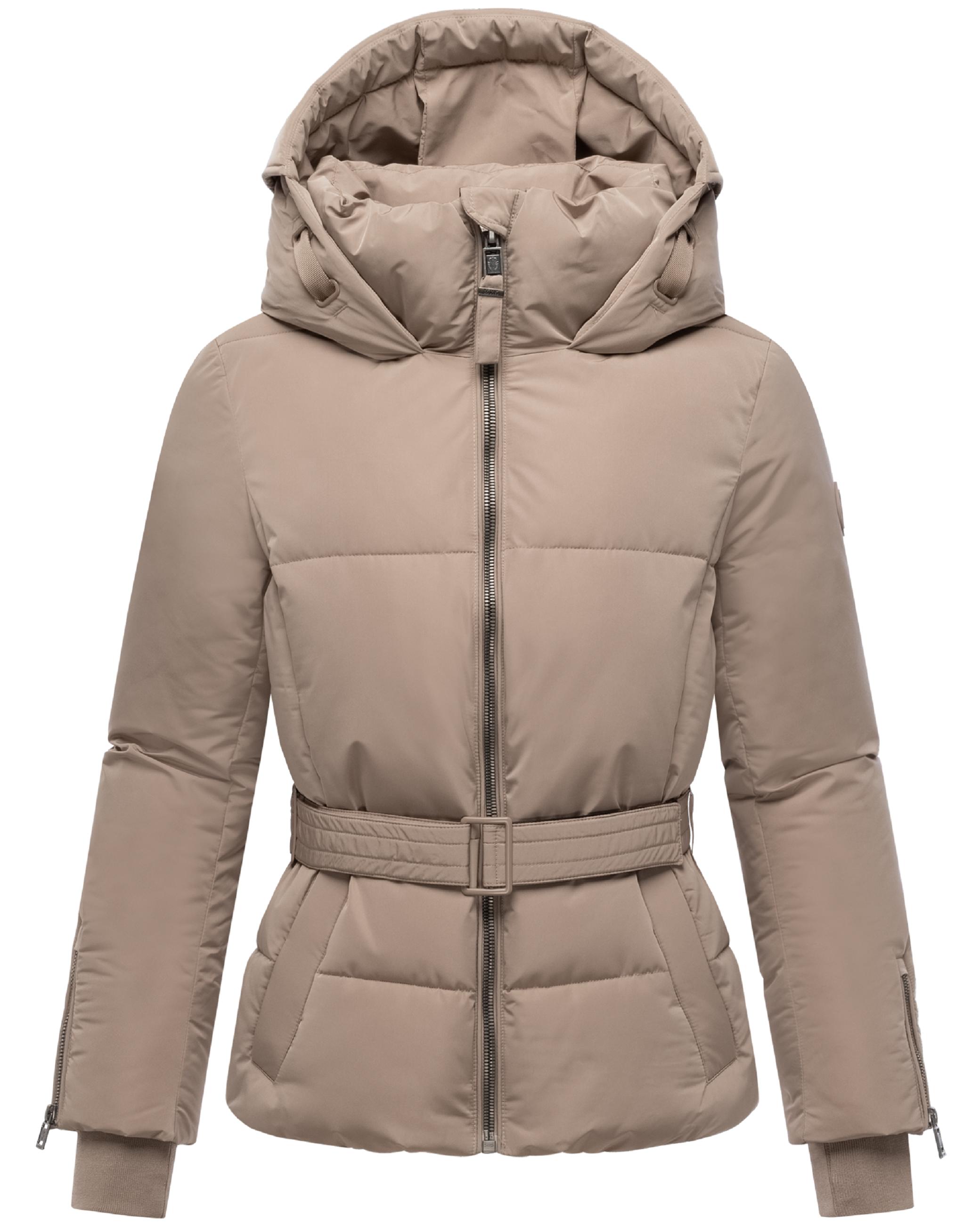 Winterjacke mit Taillengürtel "Aleyna 16" Taupe Grey