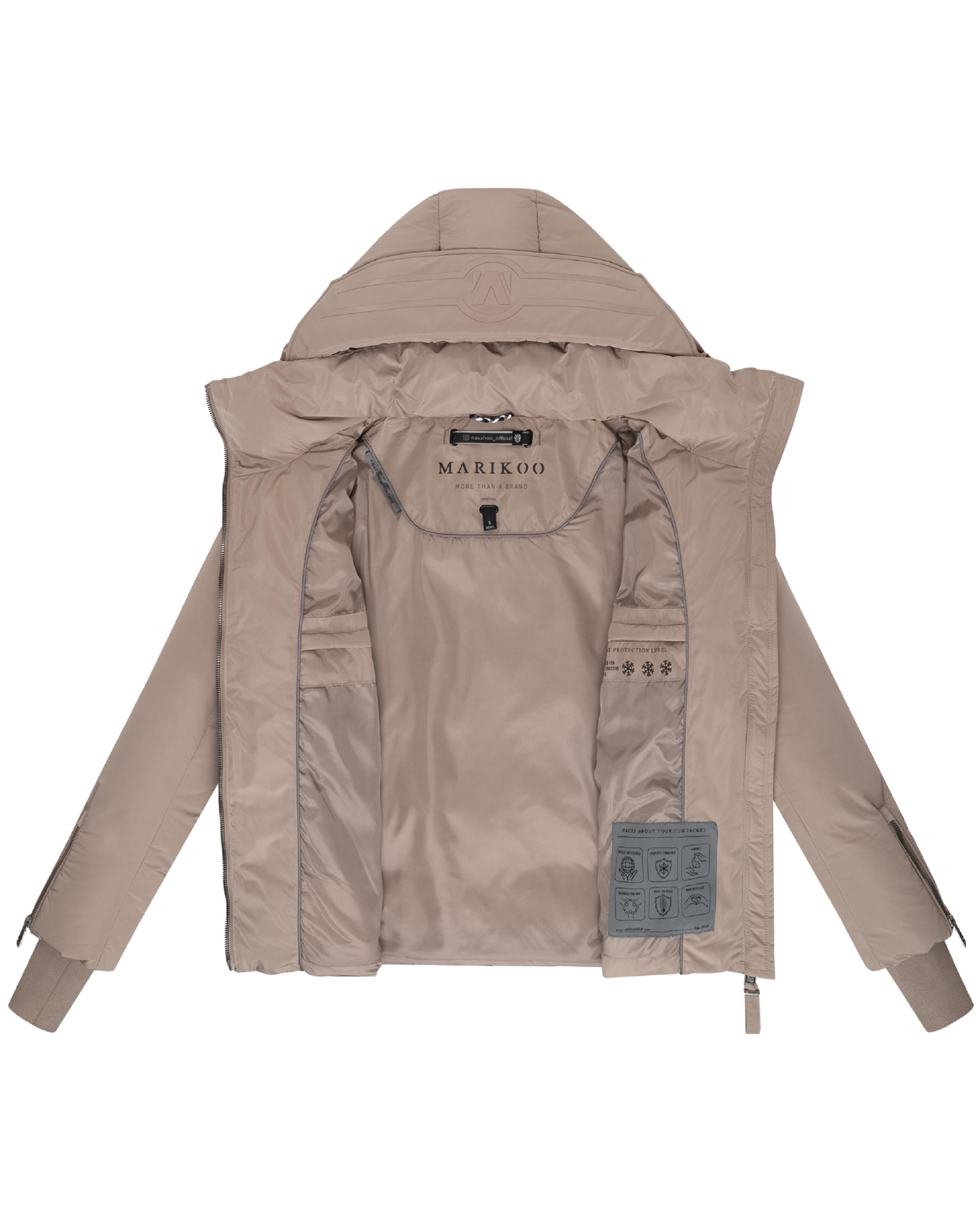 Winterjacke mit Taillengürtel "Aleyna 16" Taupe Grey