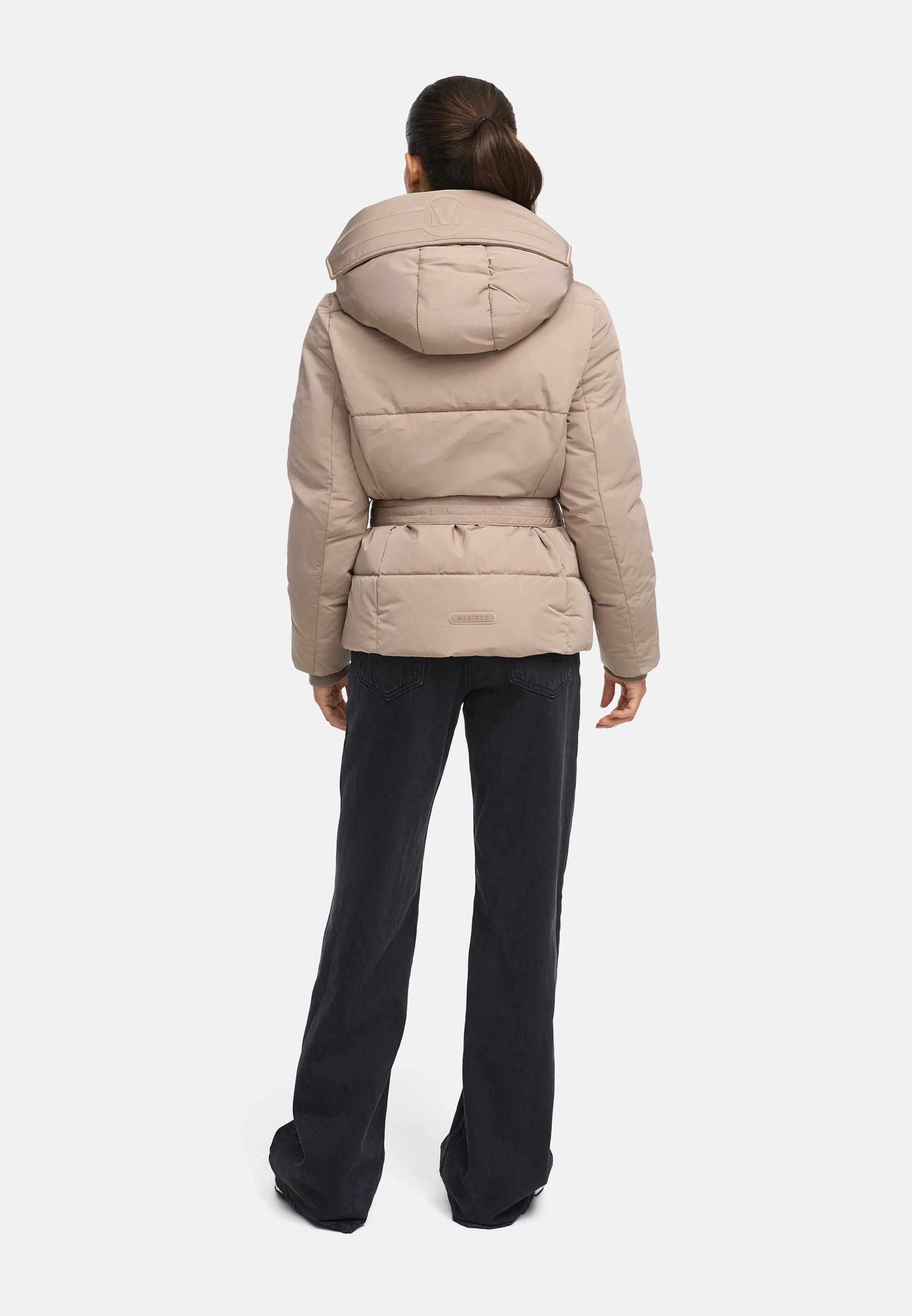 Winterjacke mit Taillengürtel "Aleyna 16" Taupe Grey