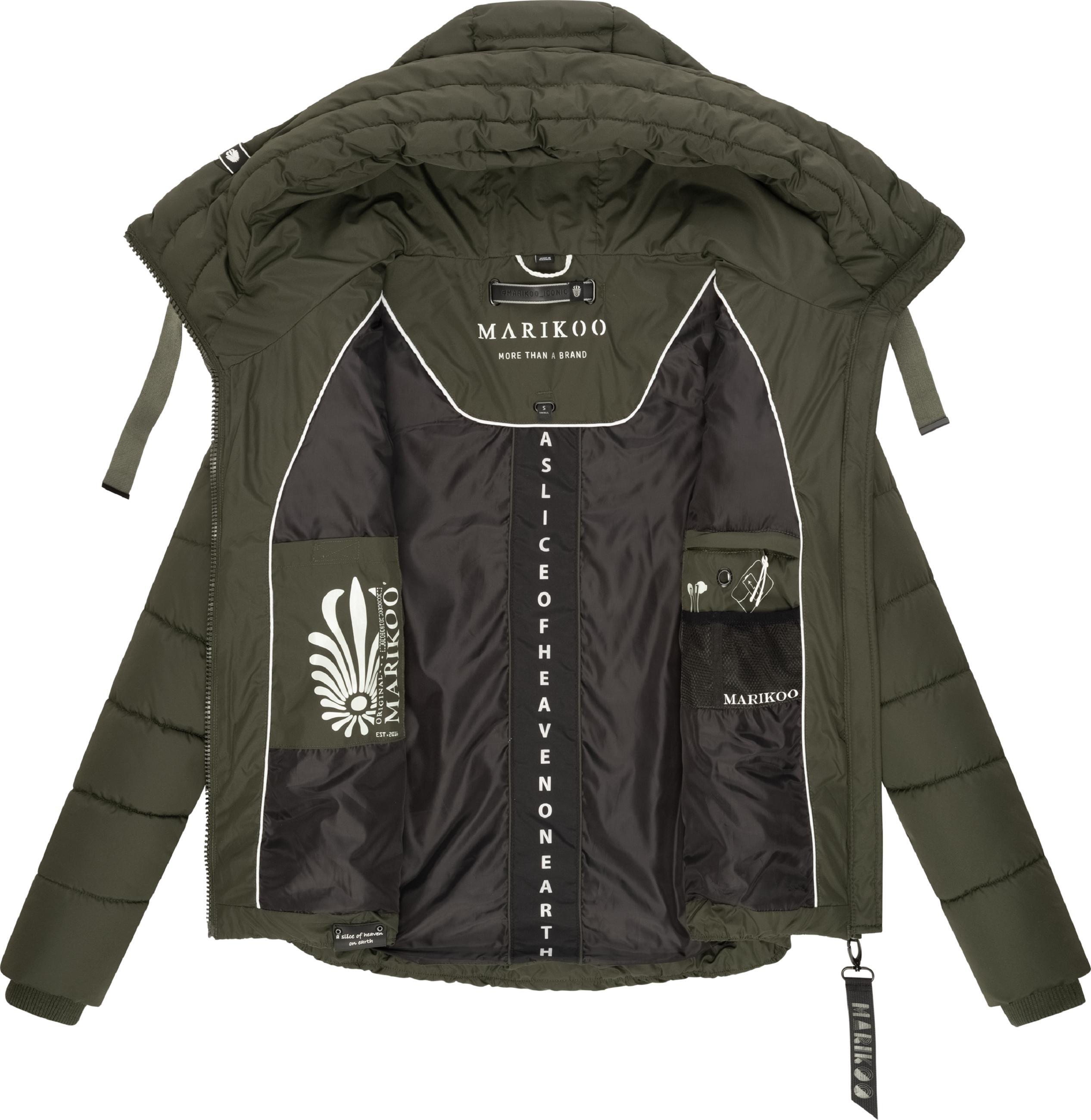 Winter Steppjacke mit Schlüsselanhänger "Amayaa-1" Olive
