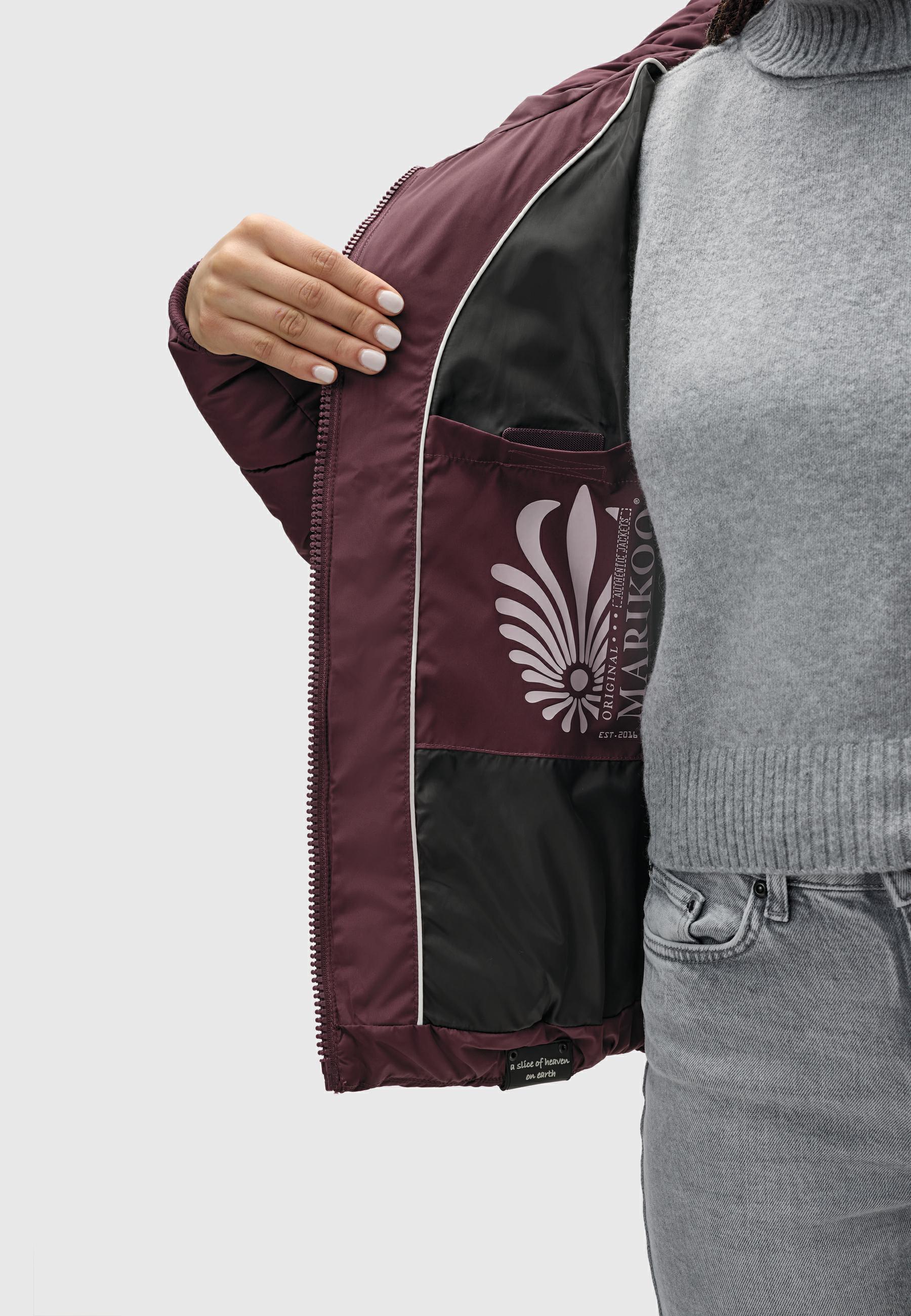 Winter Steppjacke mit Schlüsselanhänger "Amayaa-1" Wine