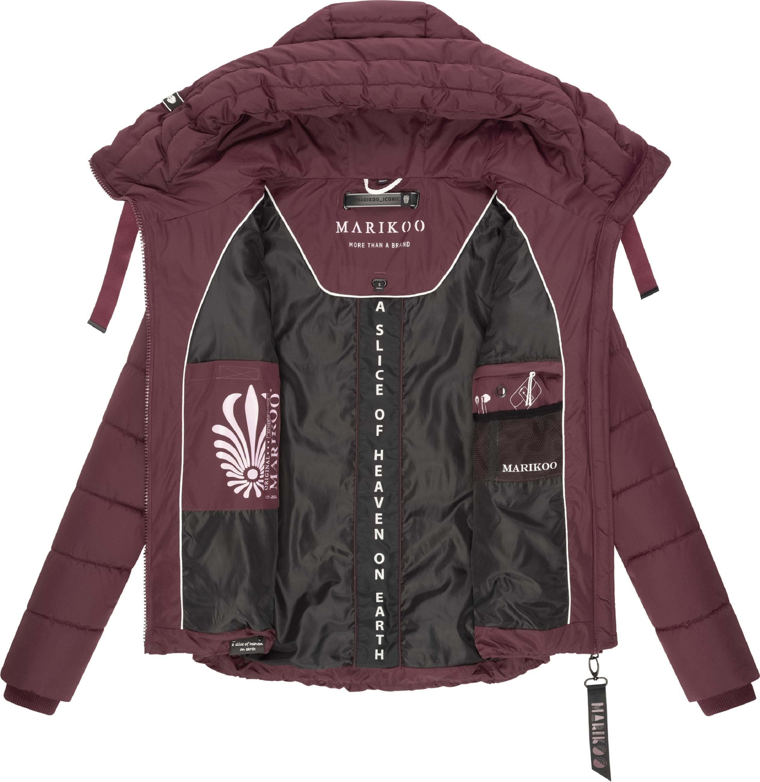Winter Steppjacke mit Schlüsselanhänger "Amayaa-1" Wine