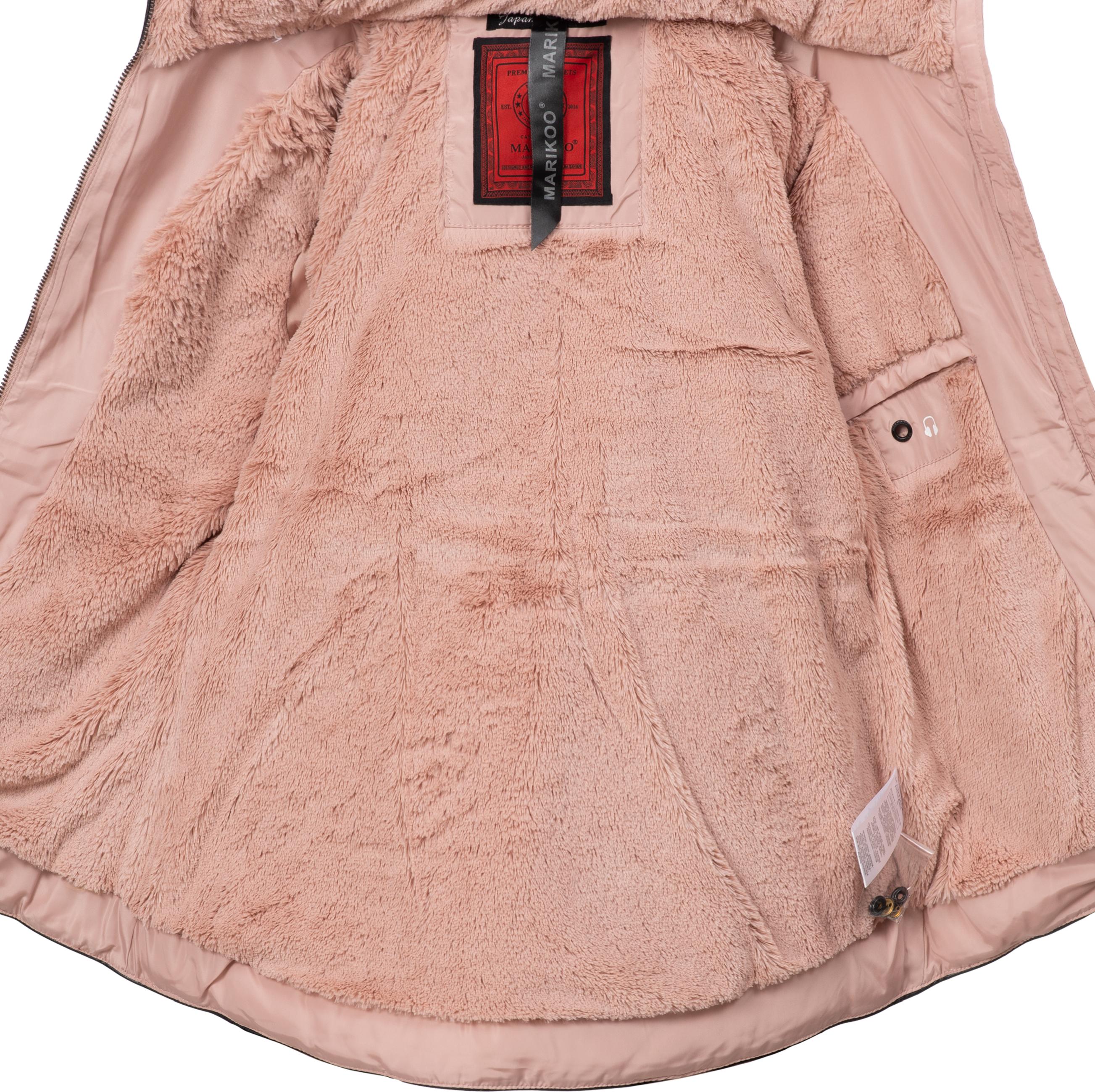 Kurze Winter Steppjacke mit Kapuze "Amber" Rosa