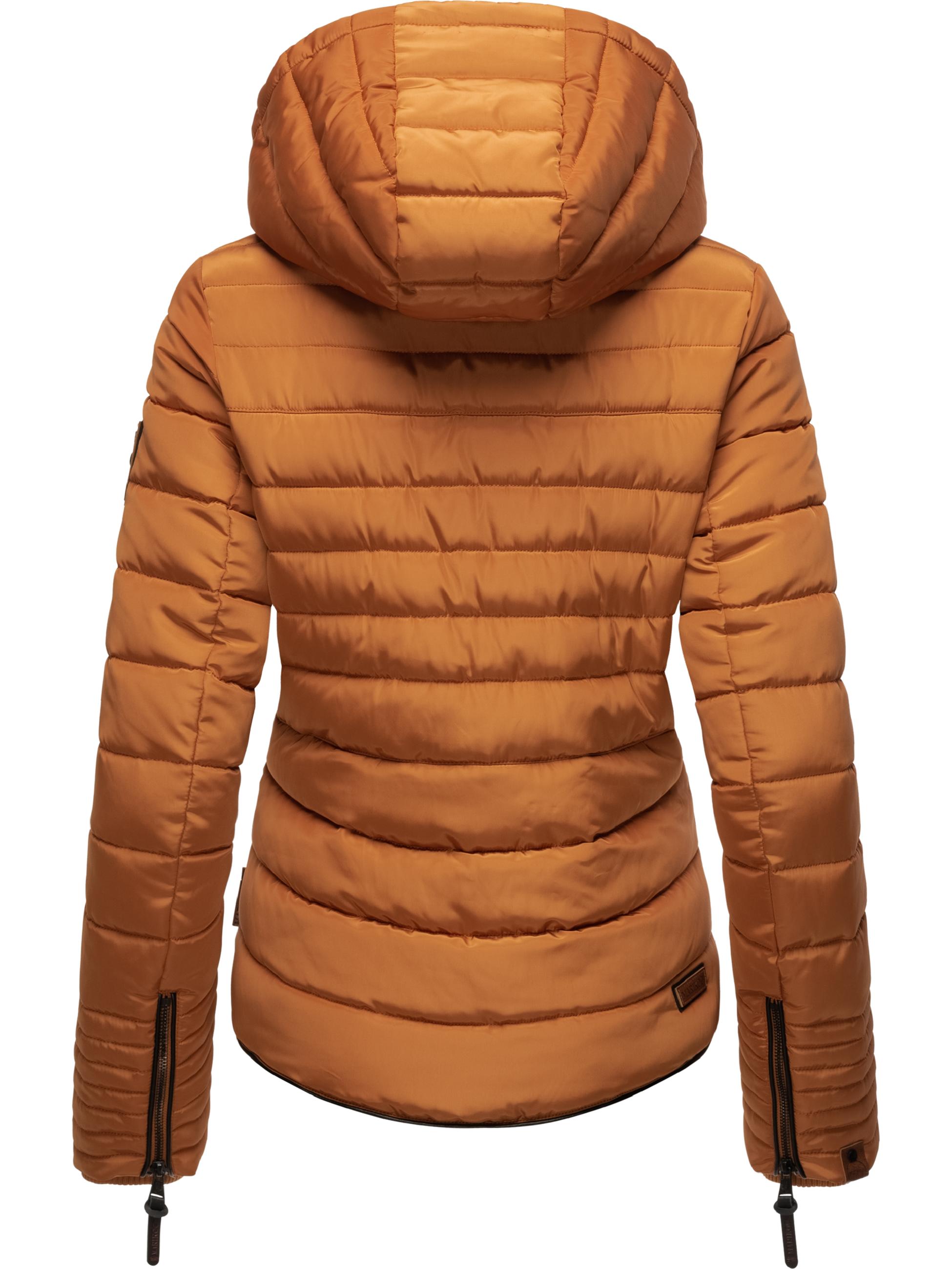 Kurze Winter Steppjacke mit Kapuze "Amber" Rusty Cinnamon