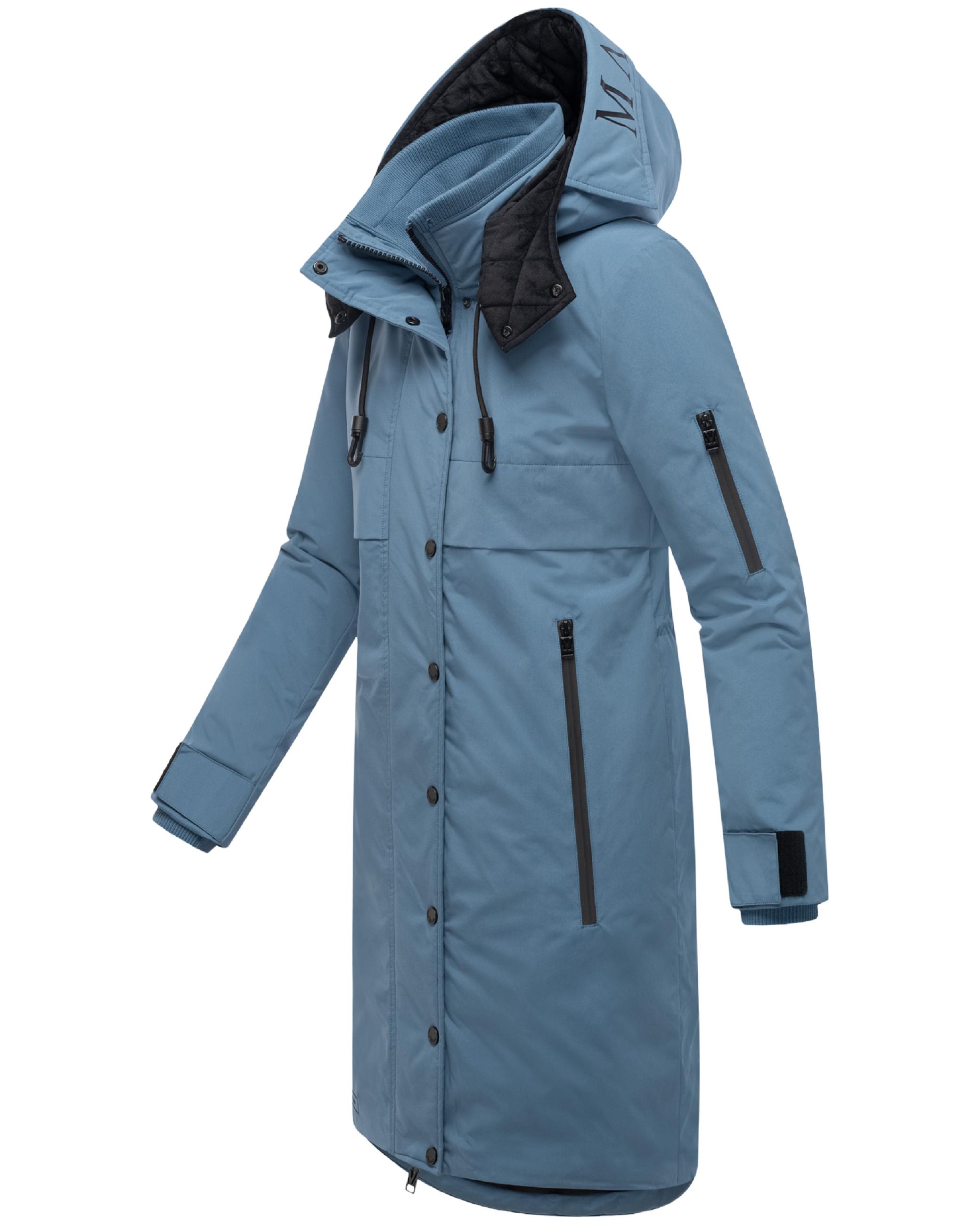 Wintermantel mit Kapuze "Anoukaa 16" Dusty Blue