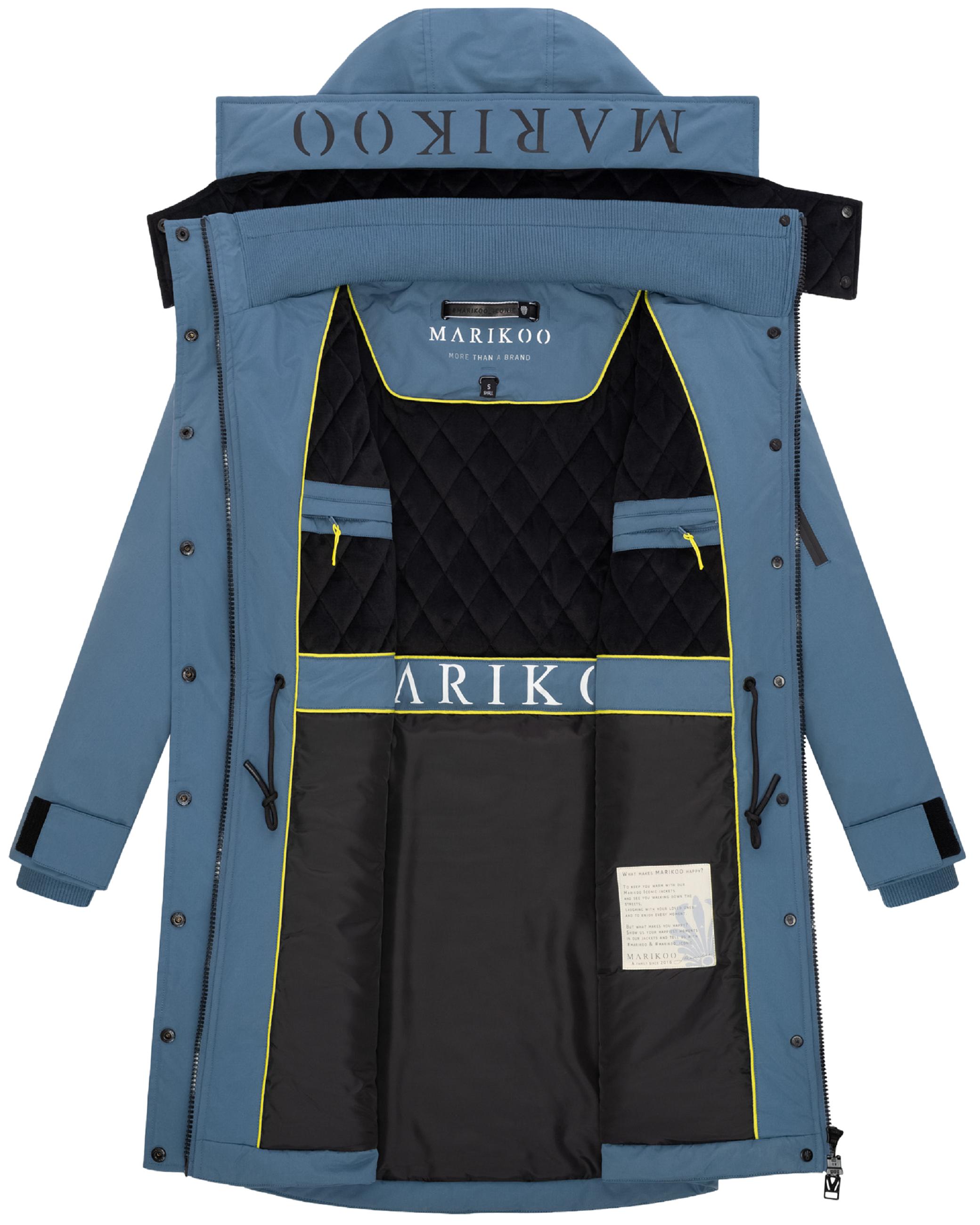 Wintermantel mit Kapuze "Anoukaa 16" Dusty Blue