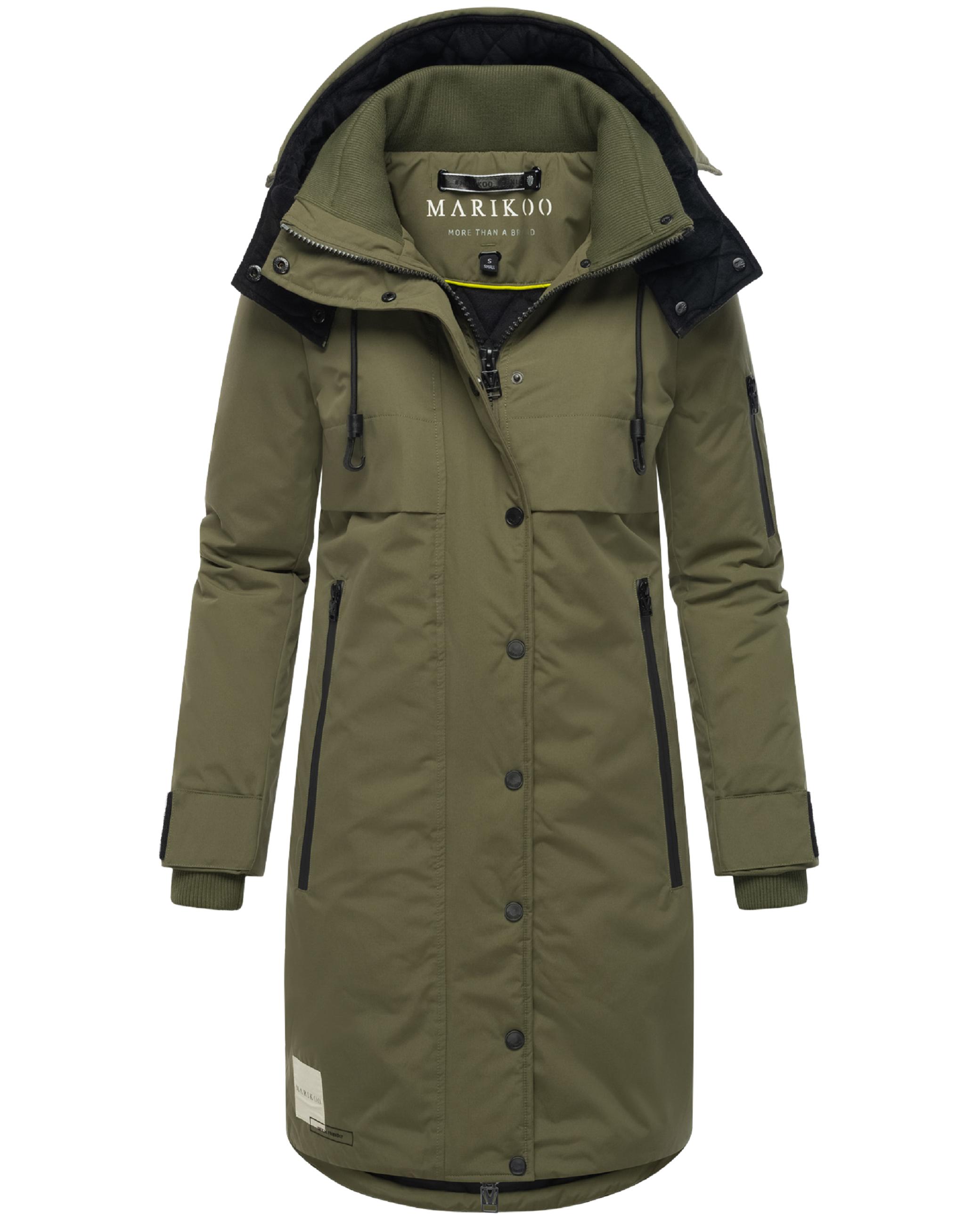Wintermantel mit Kapuze "Anoukaa 16" Olive Forest