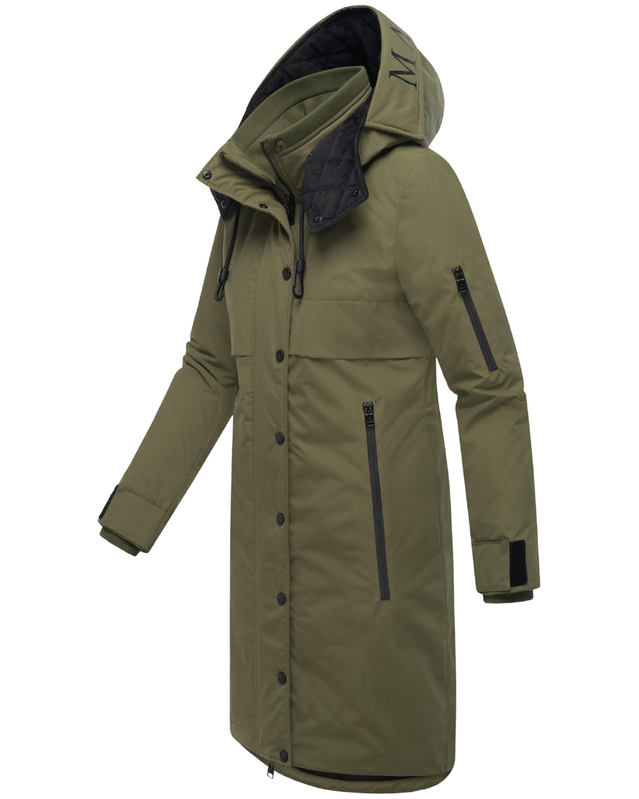 Wintermantel mit Kapuze "Anoukaa 16" Olive Forest