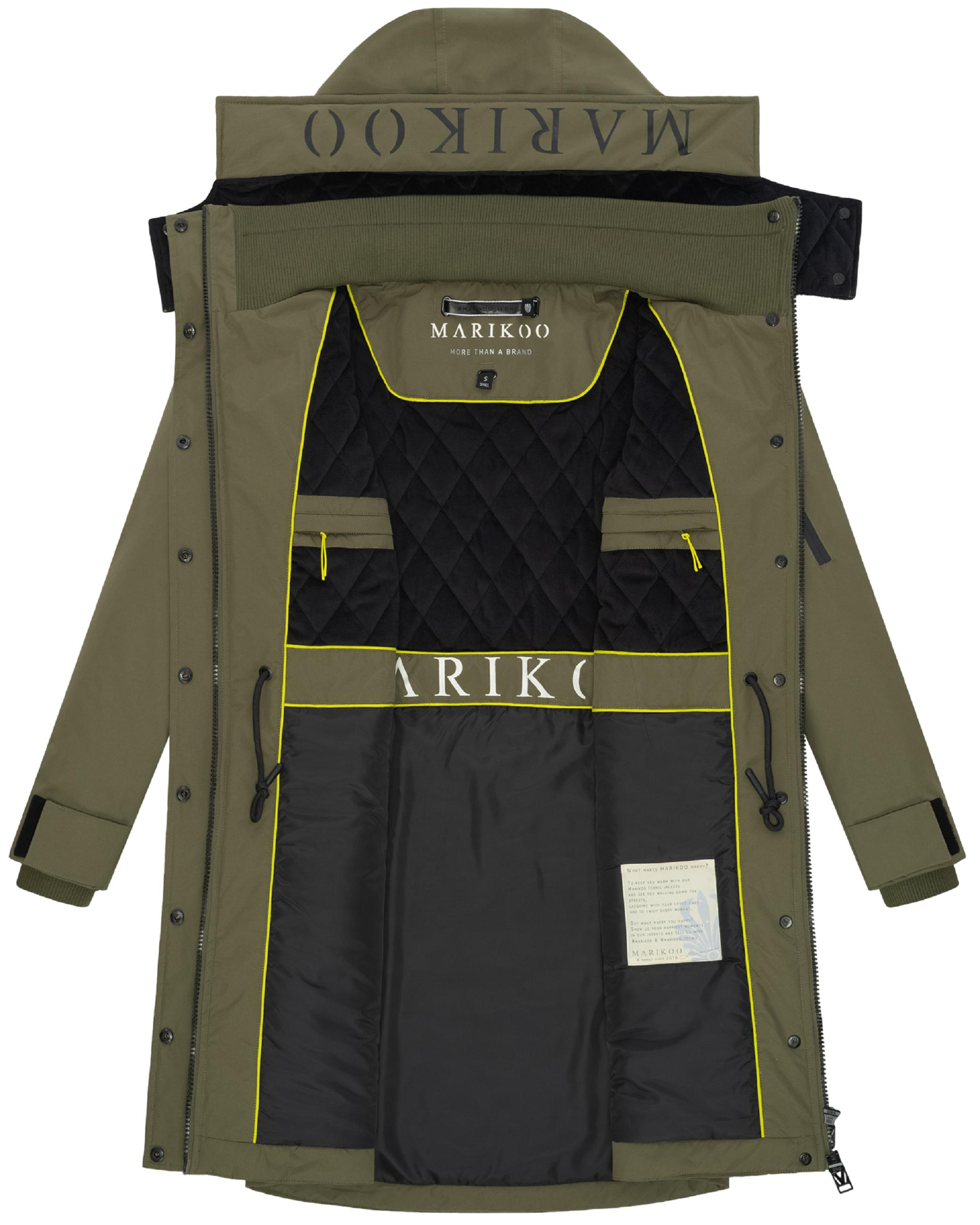 Wintermantel mit Kapuze "Anoukaa 16" Olive Forest