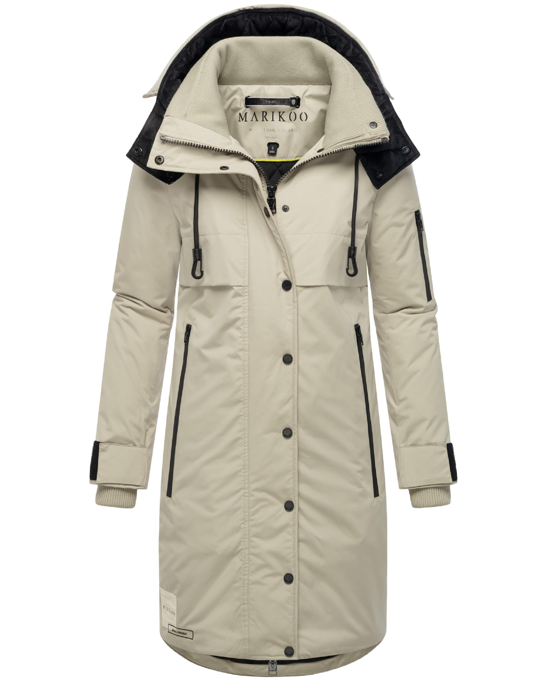 Wintermantel mit Kapuze "Anoukaa 16" Pebble Grey