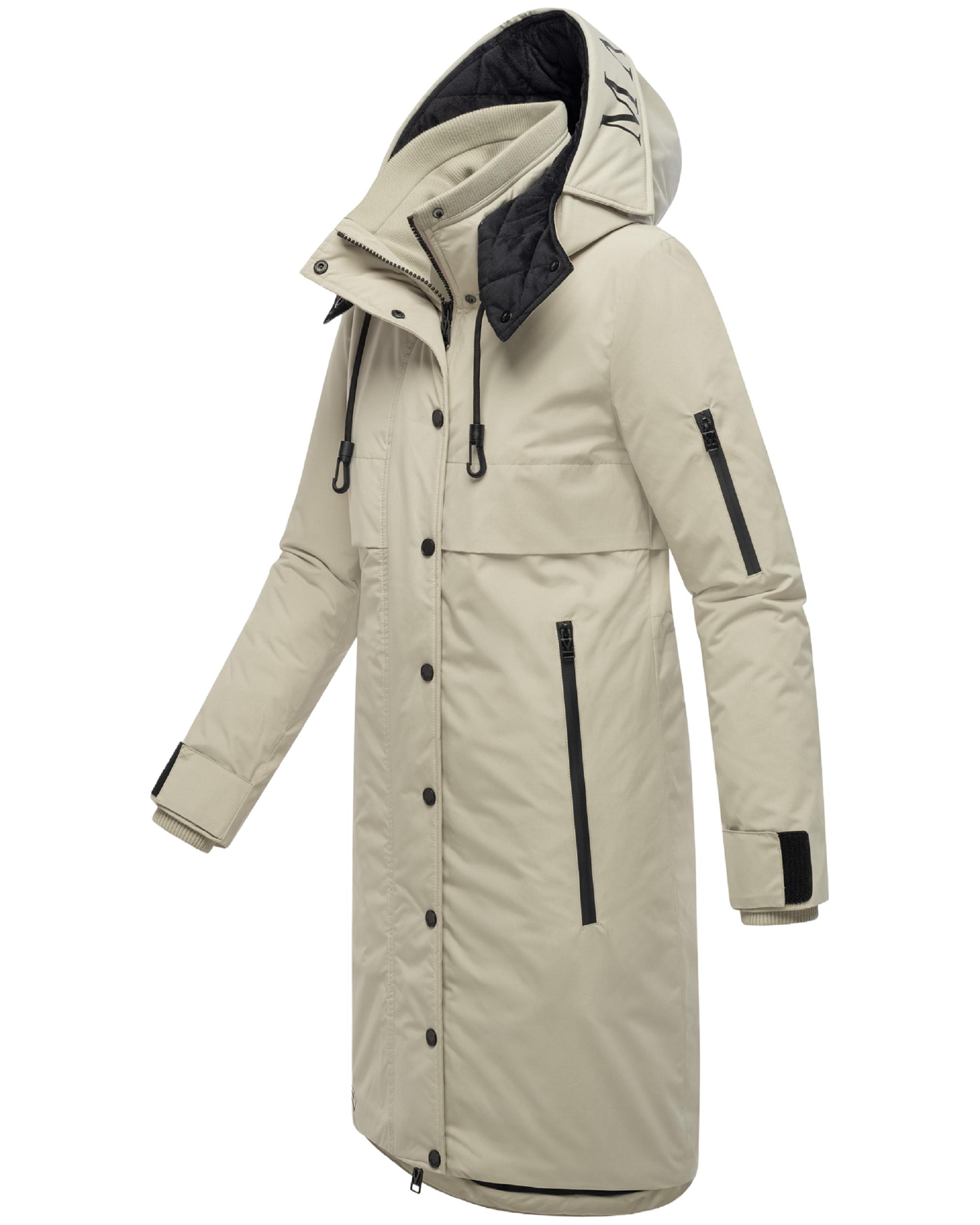 Wintermantel mit Kapuze "Anoukaa 16" Pebble Grey