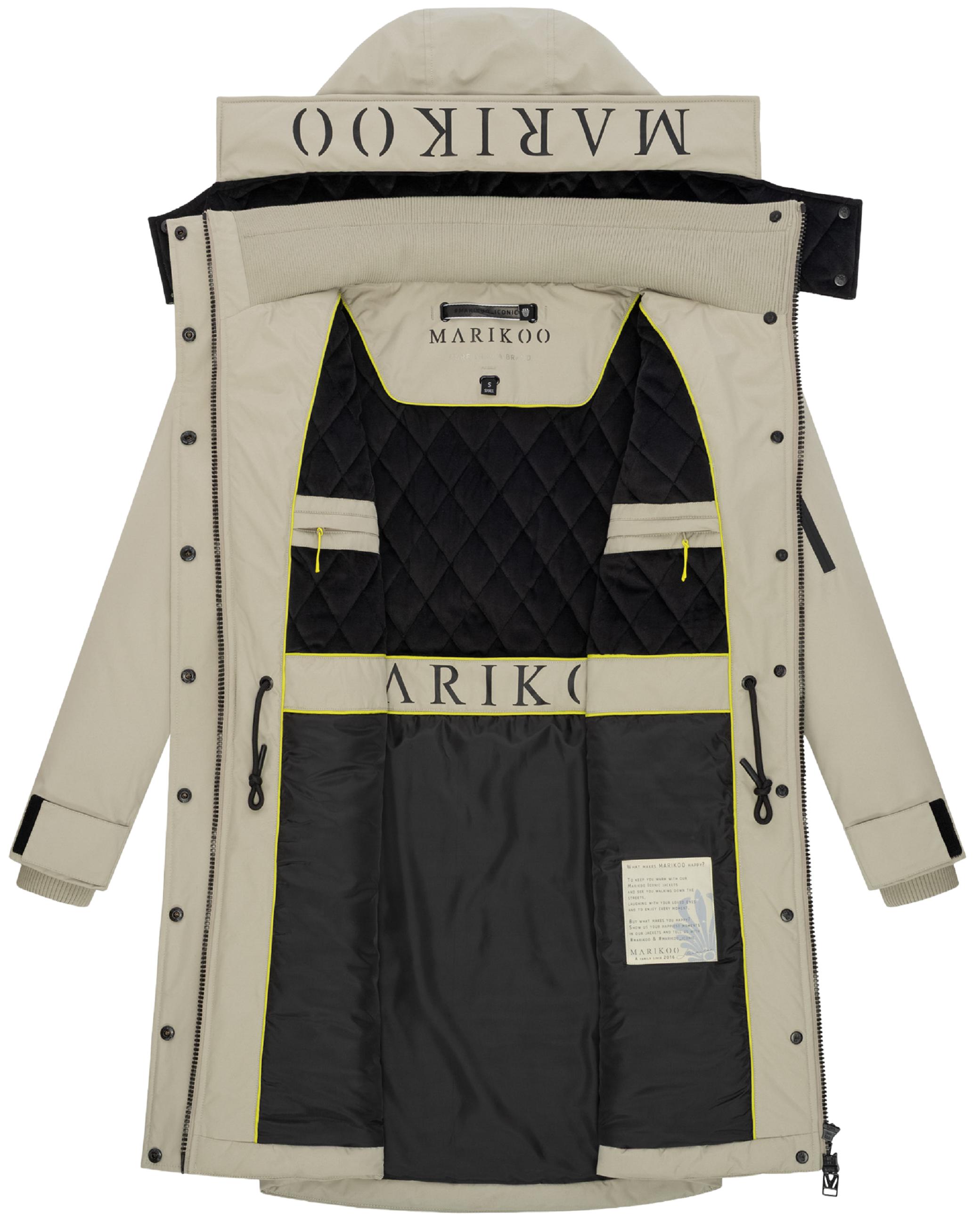 Wintermantel mit Kapuze "Anoukaa 16" Pebble Grey