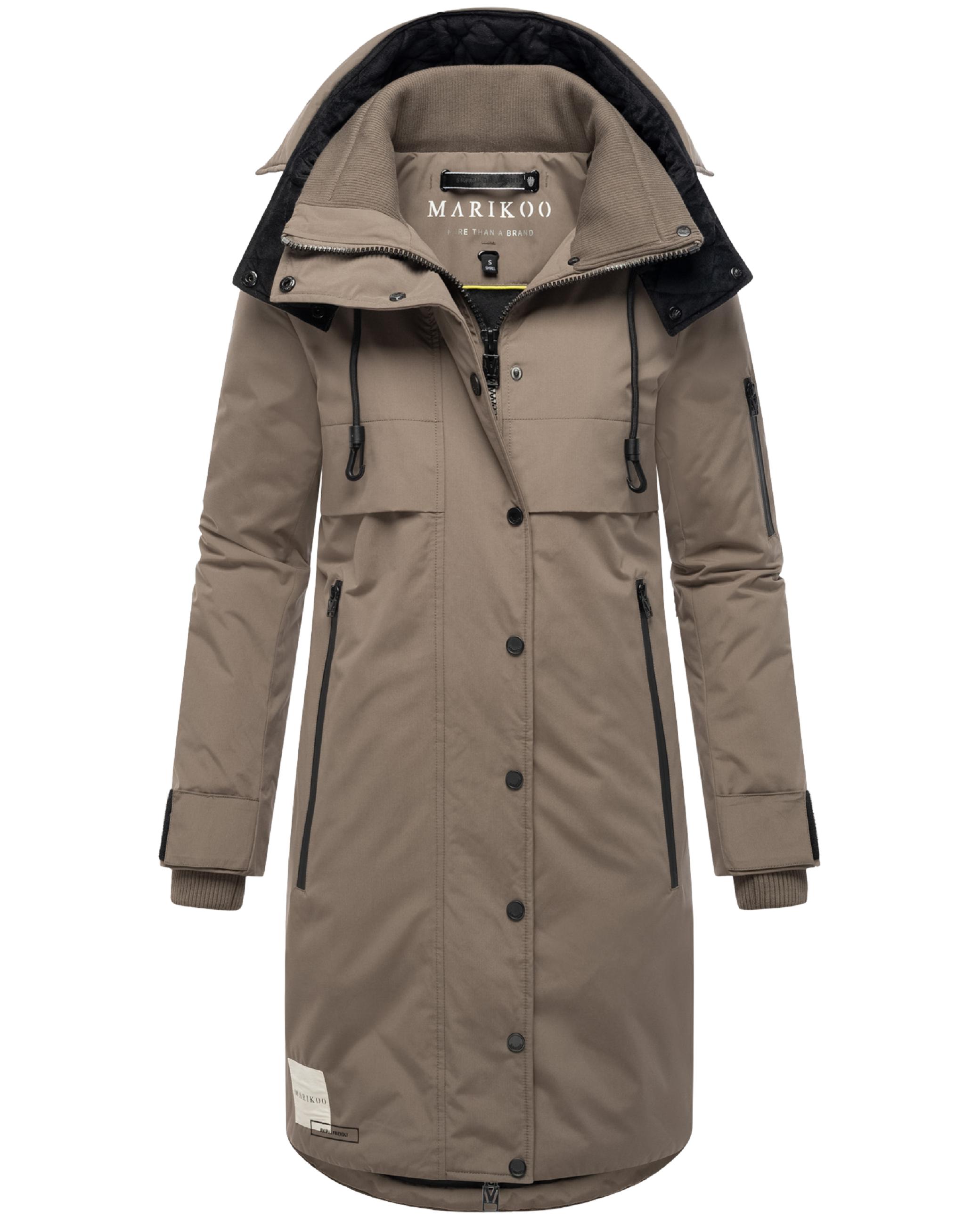 Wintermantel mit Kapuze "Anoukaa 16" Stone Brown